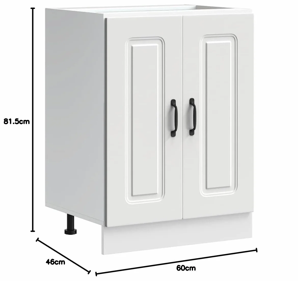 Refined Mueble bajo para Fregadero Kalmar Blanco 60x46x81,5 cm