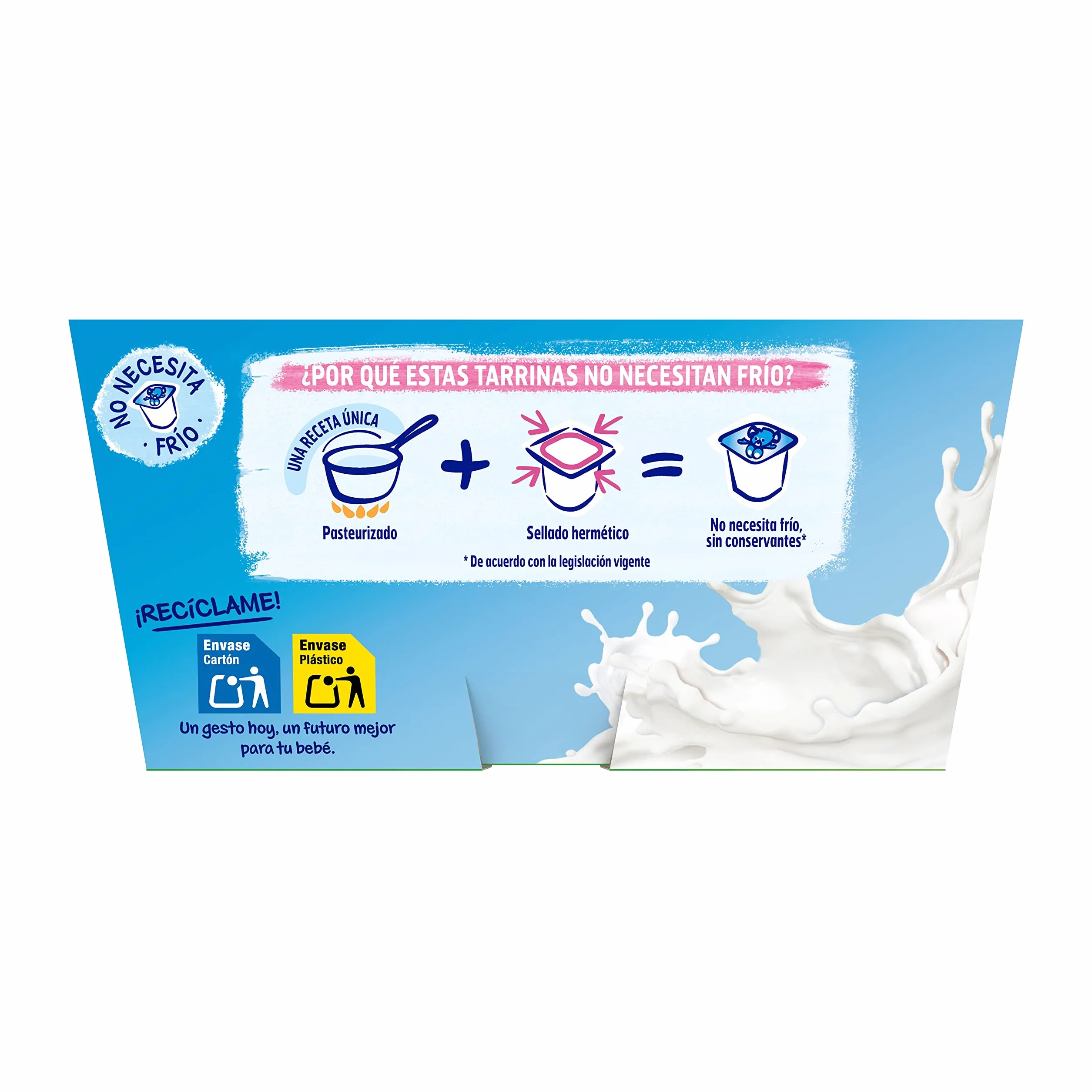NESTLÉ YOGOLINO Natural, a partir de 6 meses, Pack de 6 (4x100g)