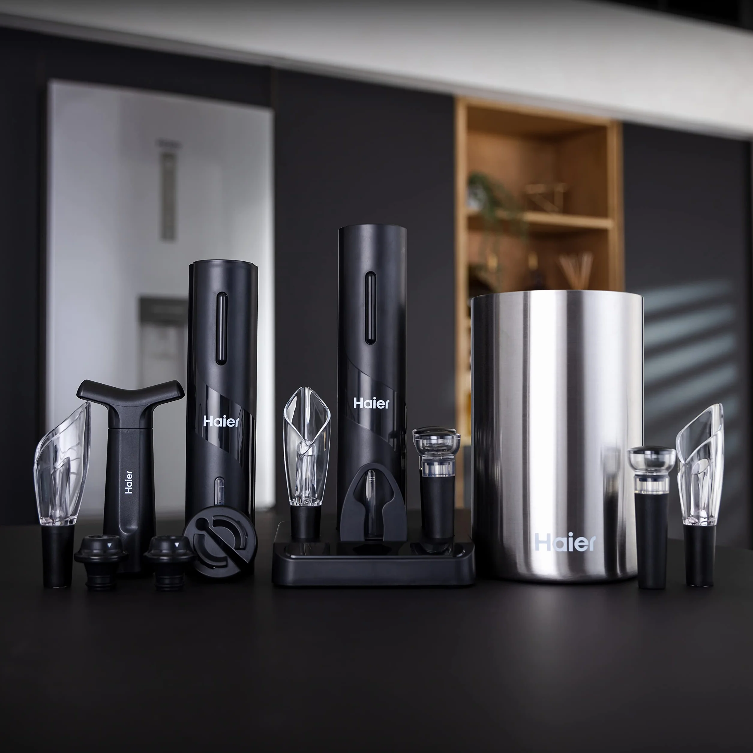 Haier HAWTB01 Enfriador Isotérmico de Mesa para Vino, Diseño con Doble Pared, Accesorio Original Haier, Acero Inoxidable