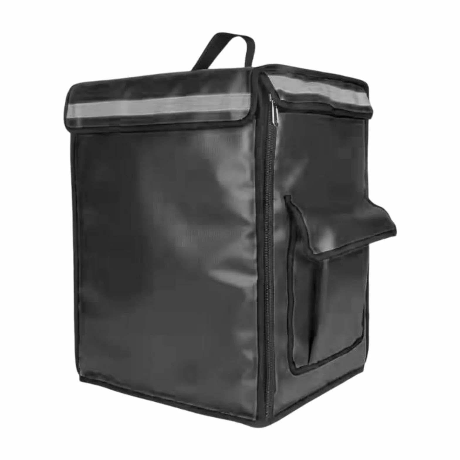 Bolsa Isotérmica para Reparto de Comida, Bolsa para Cajas de Pizza, Mochila para Comidas Calientes, Materiales Impermeables de Oxford Y Aluminio, Negro, Individual