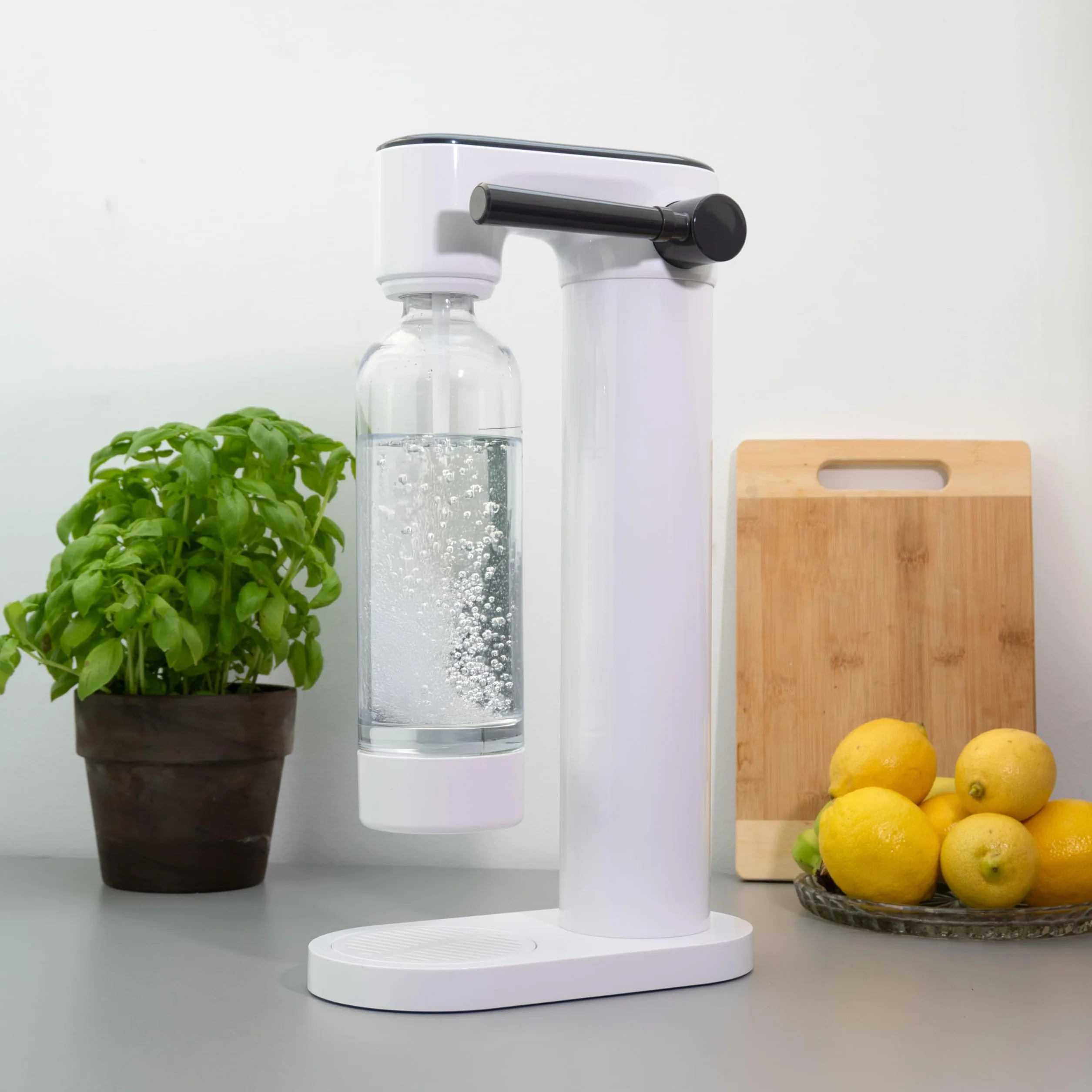 Aquafloow Máquina para Hacer Soda Carbonatador de Agua con Gas Botella 0,8L 800ml Blanco