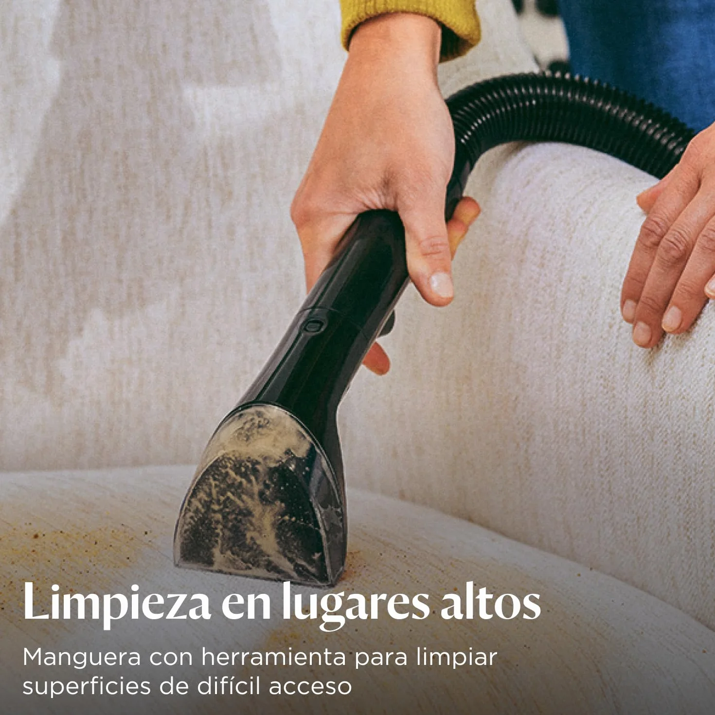 BISSELL Revolution HydroSteam Aspiradora de Agua Tapicería, Lava Aspiradora con Pantalla LED, Maquina Limpiar Tapicerías con Tecnología HydroSteam, Limpiador a Vapor, Potente Motor de 1300W, 3670N