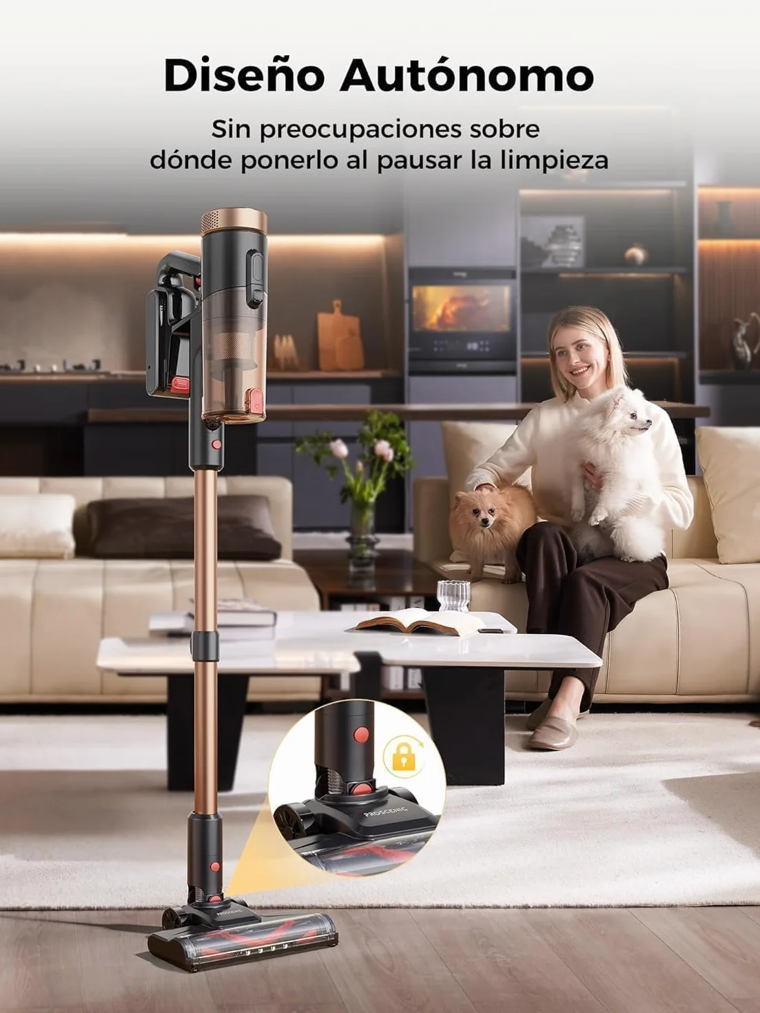 Proscenic P11 Ultra+ Aspiradora sin Cable 50KPa 500W 50Min Cepillo Antienredos Pantalla LED
