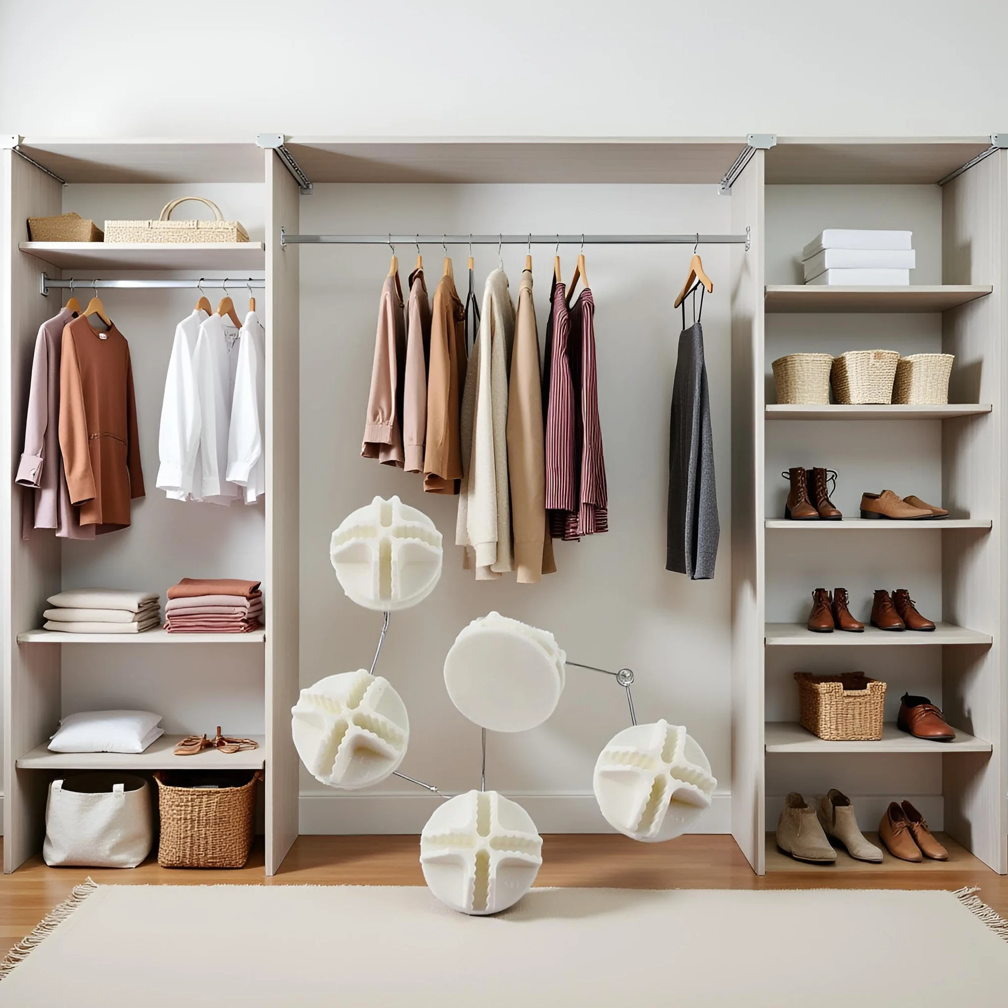 Conectores de cubo de alambre de plástico blanco para organizador modular de almacenamiento de armario