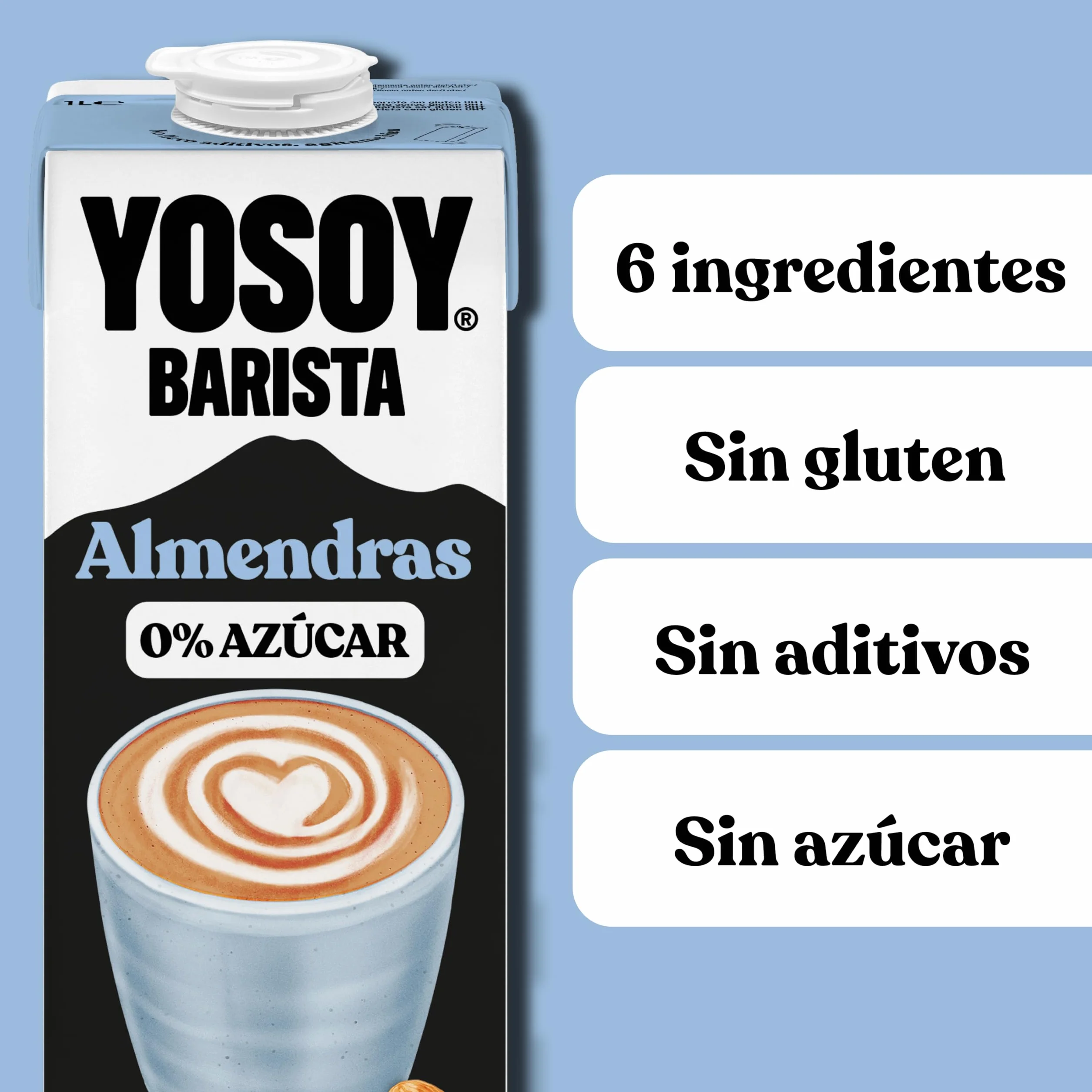 YOSOY Bebida Vegetal de Almendra Barista pack 6 x 1L para café