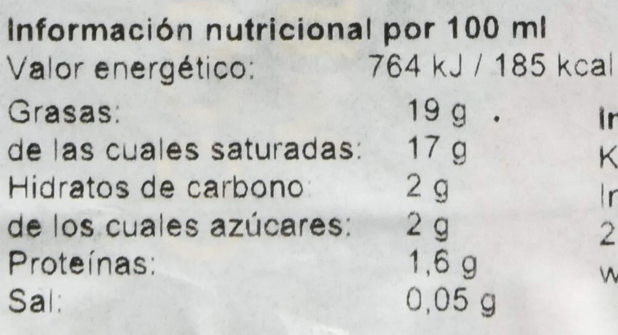 Aroy-D Leche de coco 17-19% MG 6 x 250 ml Brick 1500 ml