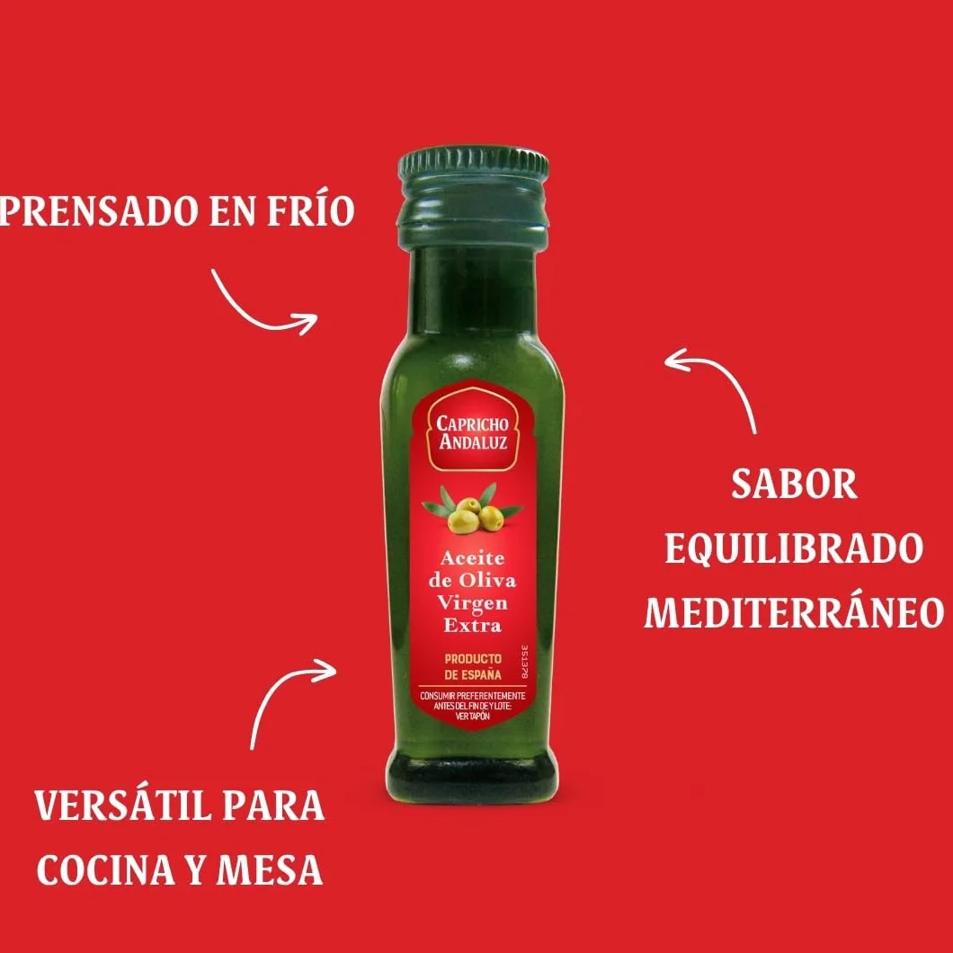 Aceite de Oliva Virgen Extra Capricho Andaluz 20ml Bandeja 50 Unidades Monodosis