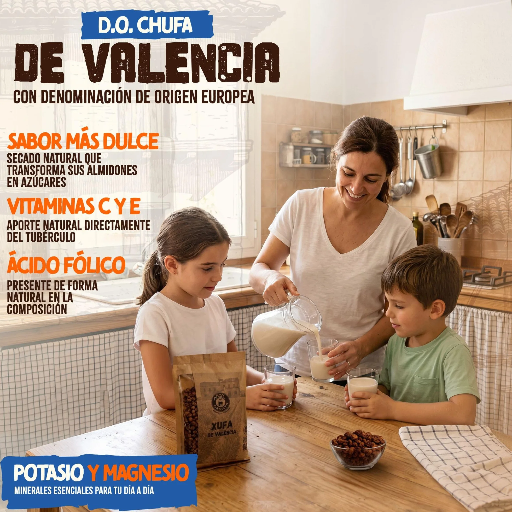Chufa Tradicional De Valencia 1KG - Món Orxata Denominación De Origen Certificada, Secado Natural, Ideal Para Horchata Sin Azúcar