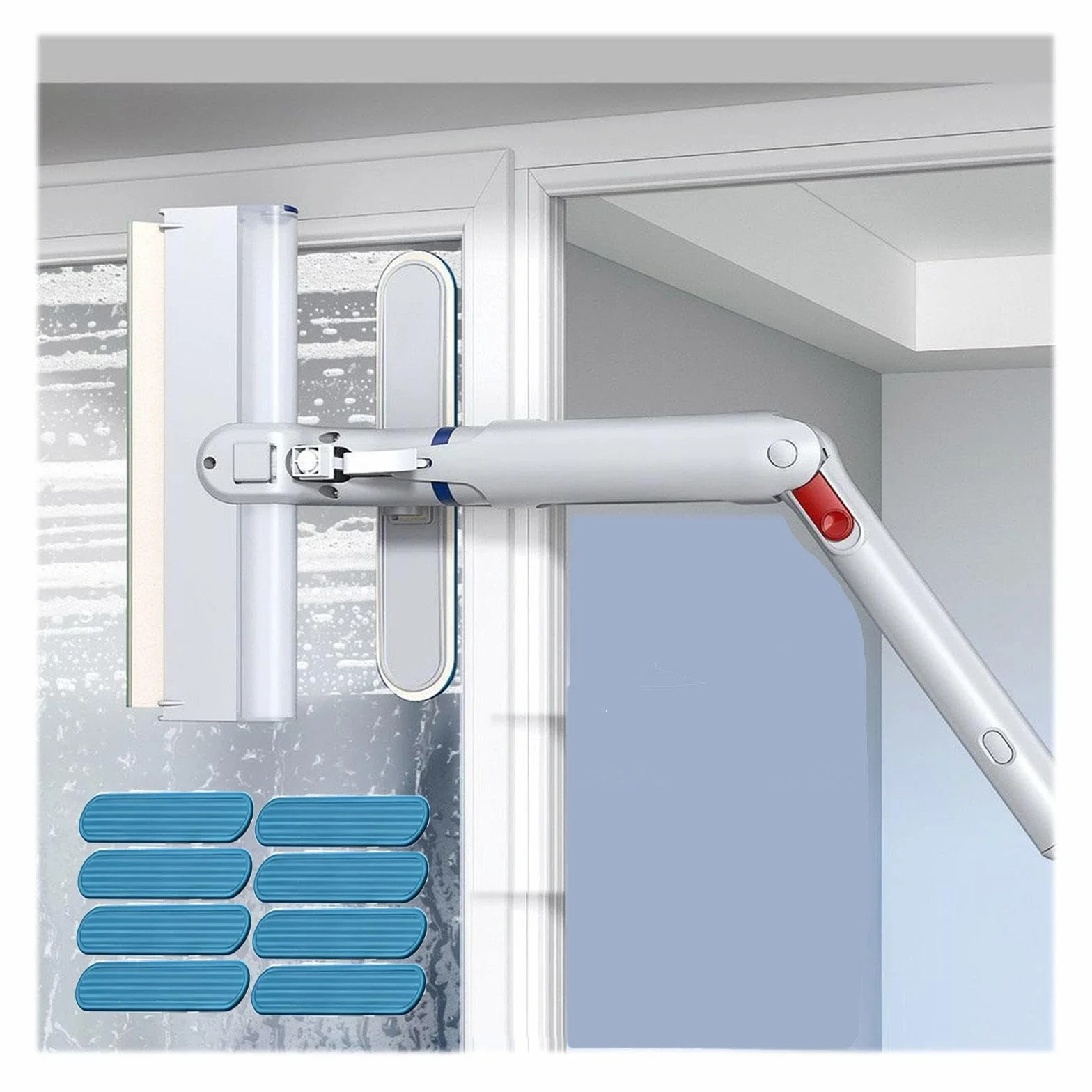 Limpiar Cristales de Ventanas con Depósito de Agua Residual Limpiacristales en Spray de Doble Cara Adecuado para Múltiples Escenarios