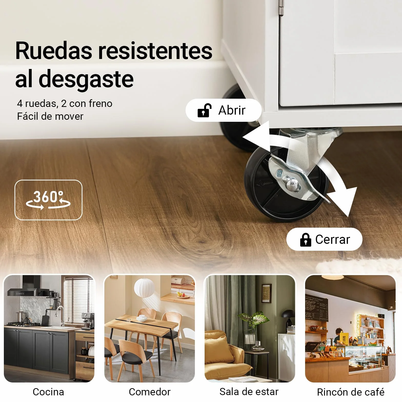 SoBuy Mueble Auxiliar de Cocina con Ruedas y Encimera – Carrito Auxiliar con Cajón y Estante Ajustable – Isla de Cocina con Ruedas, Mueble Cocina Auxiliar Blanco 99x40x85 cm FKW133-WN