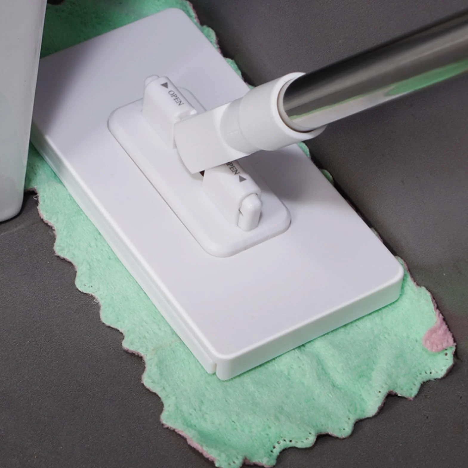 Fregona para Cocina - Paño De Microfibra Sin Necesidad De Lavado con 4 Recambios Reutilizables | Pinza Desmontable para Limpieza Multiusos en Cocina Dormitorio Baño y Pelo Mascotas