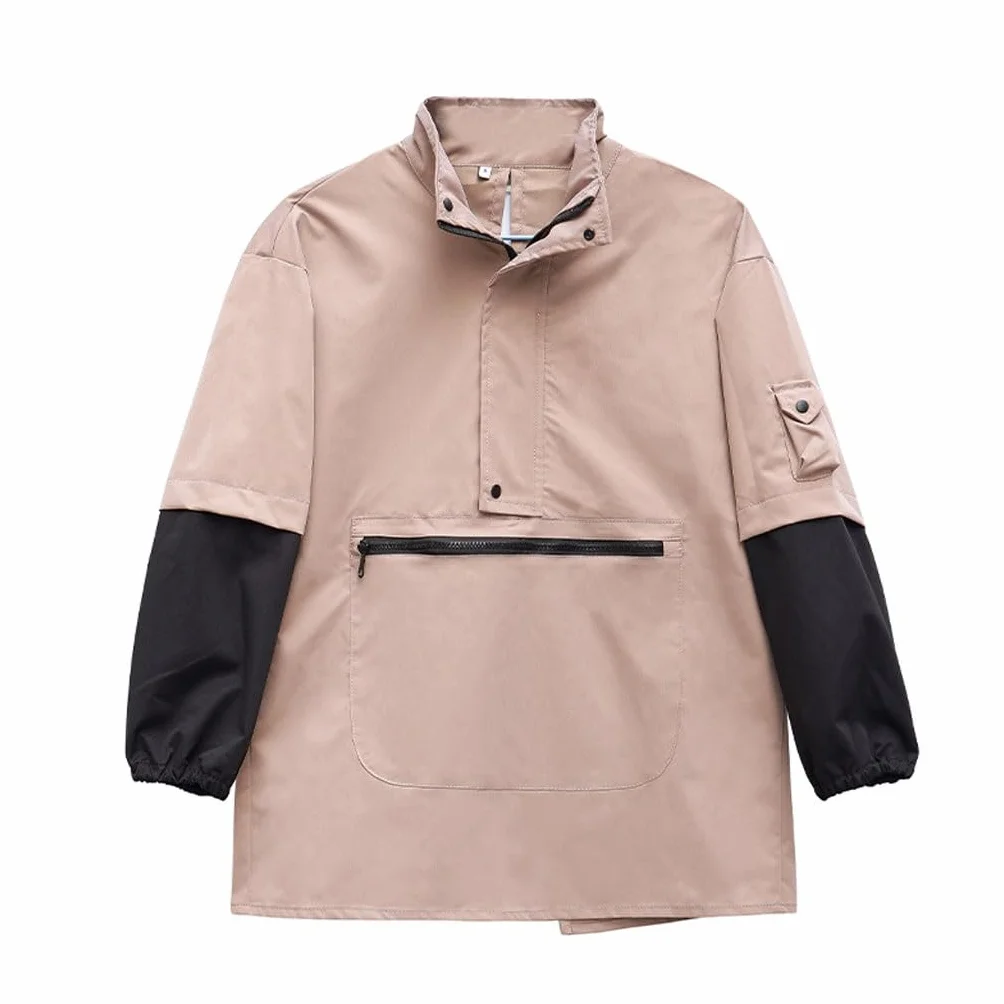 Delantal de camarero Delantal con mangas for otoño e invierno, cocina casera, vestidor inverso, camarero de restaurante, monos for adultos, delantal de manga larga, ropa de trabajo Delantales Delantal