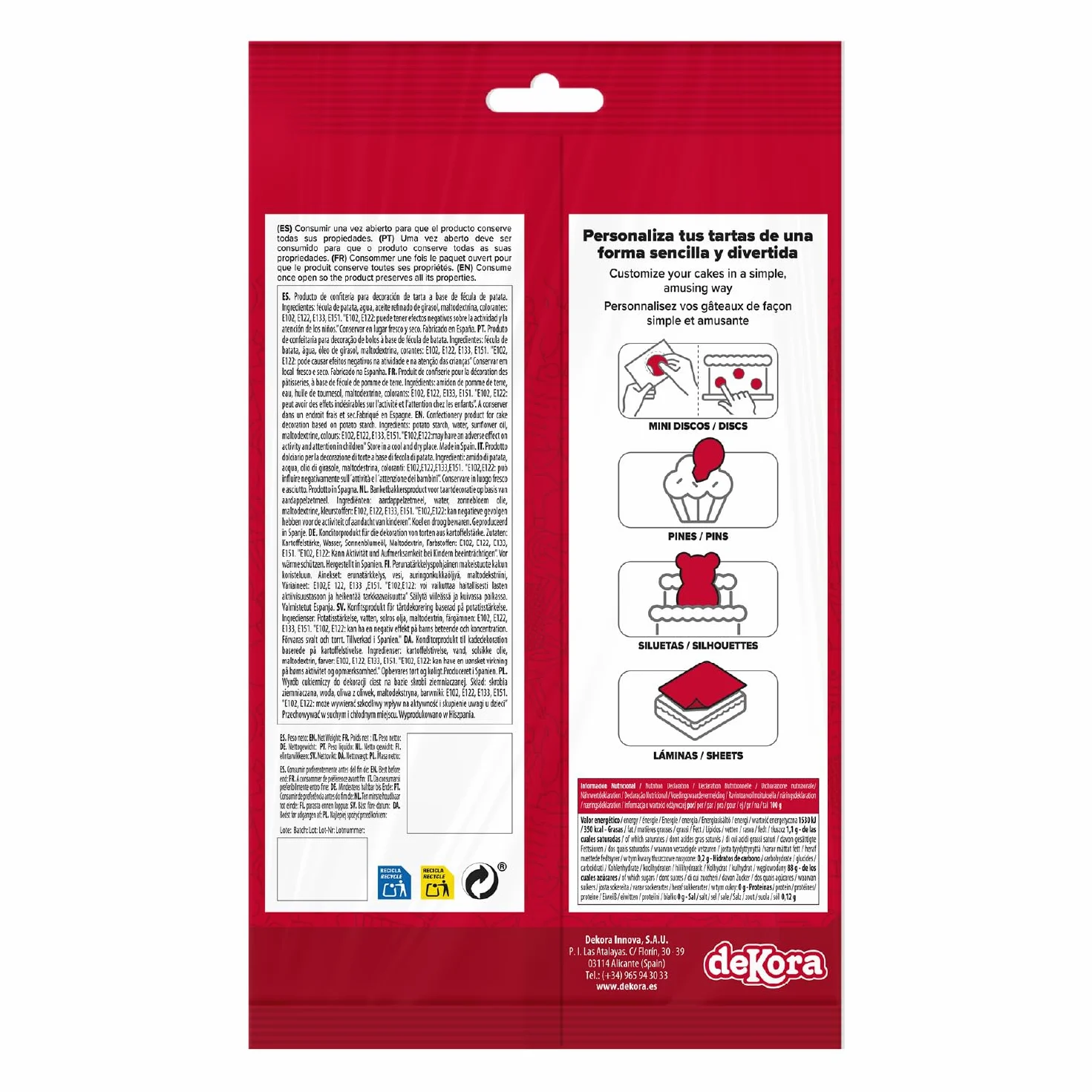 Bluey Dekora Mini Discos de Oblea Comestibles 3,4 cm Pack 20 Unidades Sin Gluten