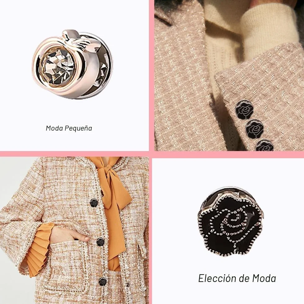 Botones de Broche de Camisa, 20 Piezas Mujer Camisa Broche Botones, Botones de Camisa Invisibles, Pines de Botón sin Coser, para Camisa, Ropa, Decoración de Sombreros