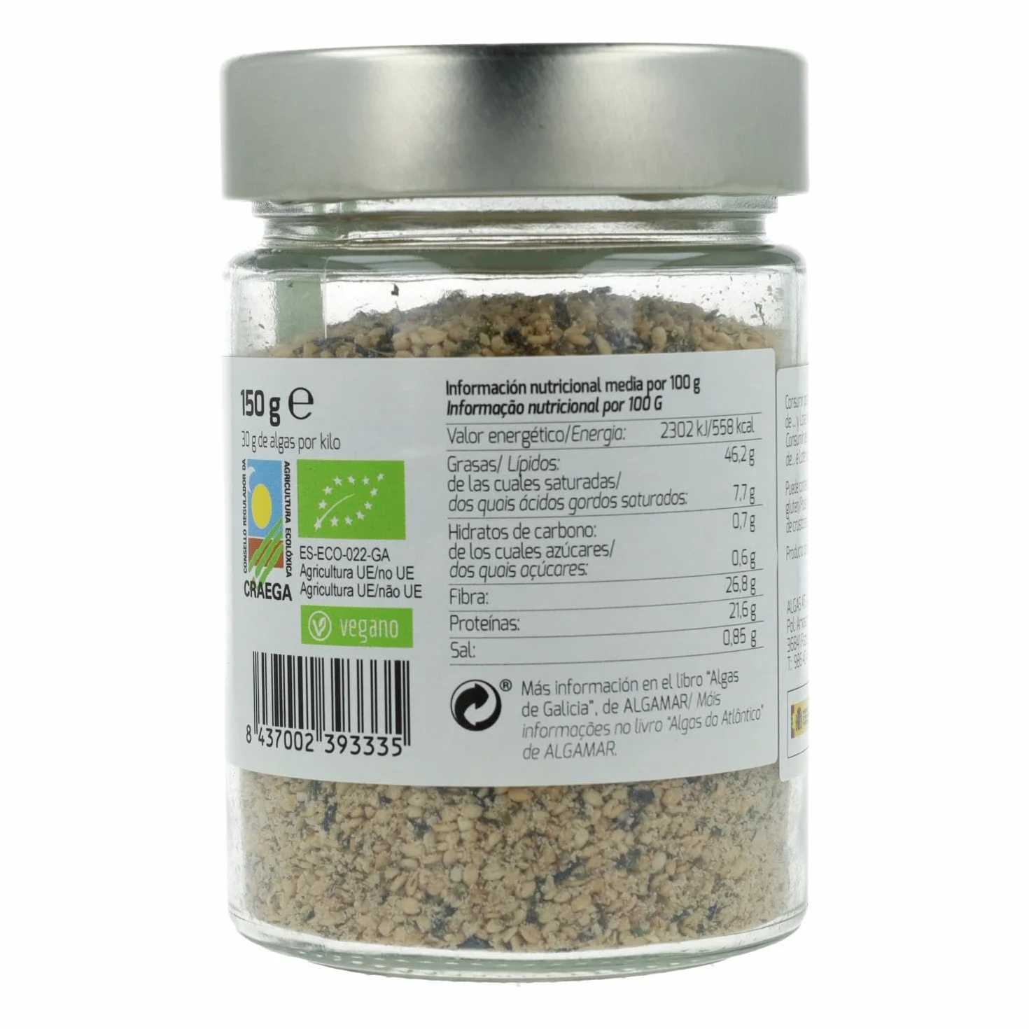 Algamar GOMASIO con Alga NORI 150 G Eco