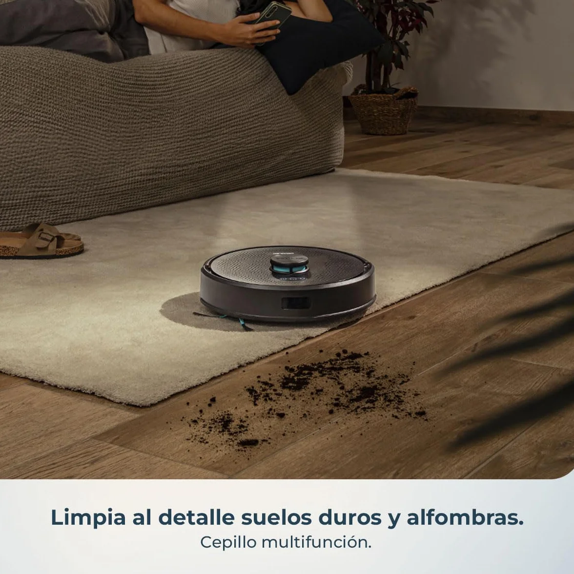 Cecotec Robot Aspirador y Friegasuelos Conga Y50 X-Treme 5000Pa Base Autovaciado 3L Navegación Láser