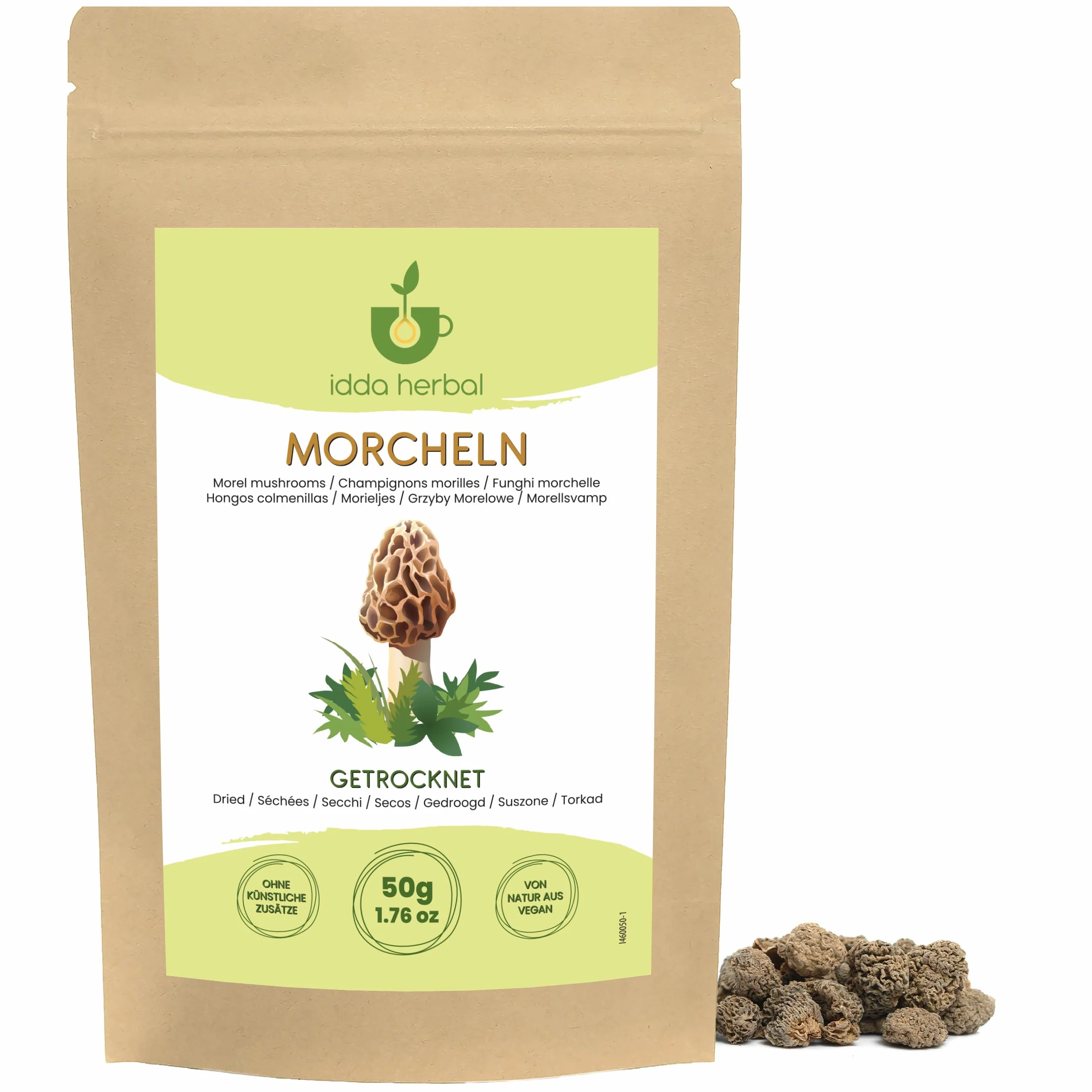 IDDA Herbal Colmenillas Deshidratadas 50g, Morel Secos