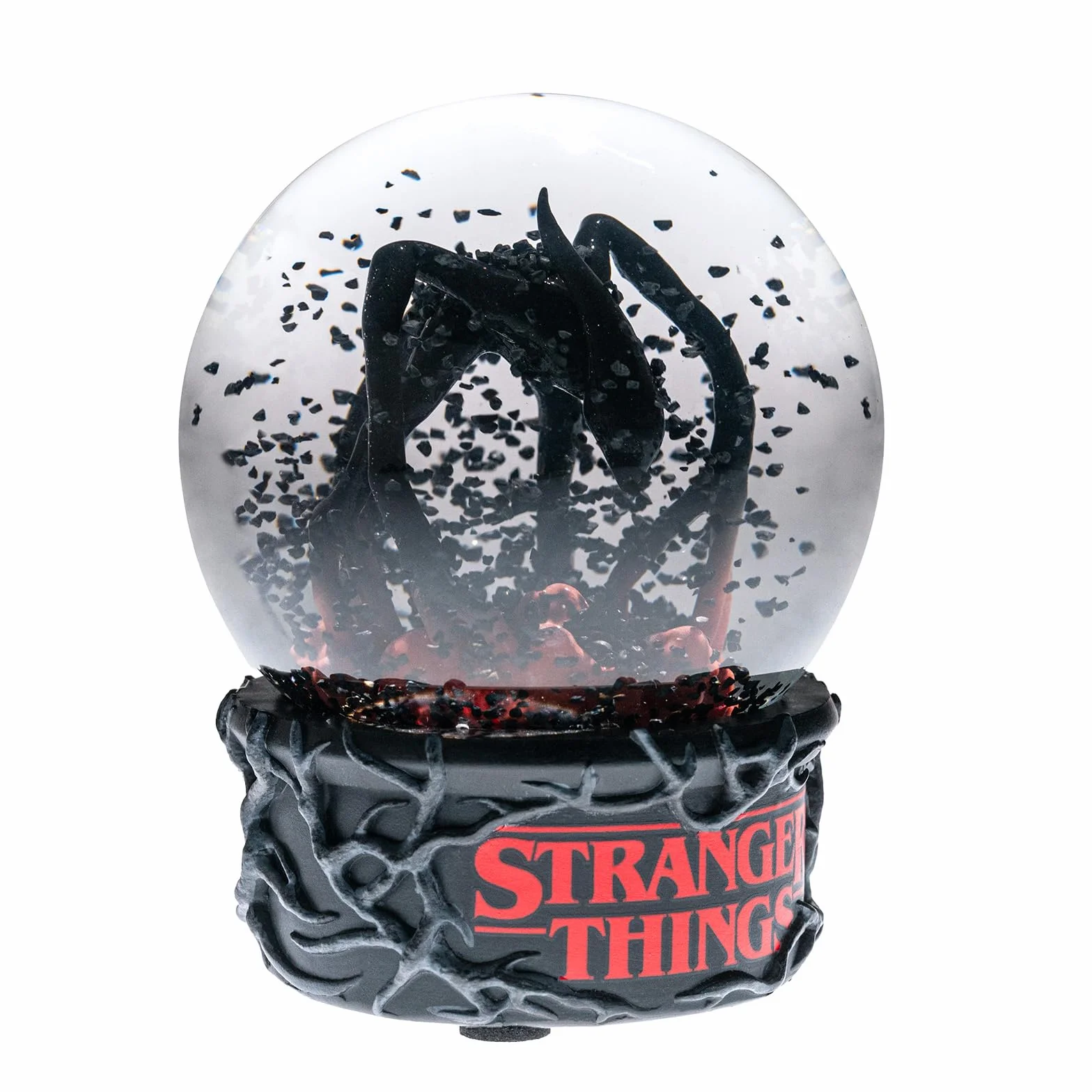 Stranger Things Figura Demogorgon Bola de Nieve 8x10 cm Resina Halloween Navidad