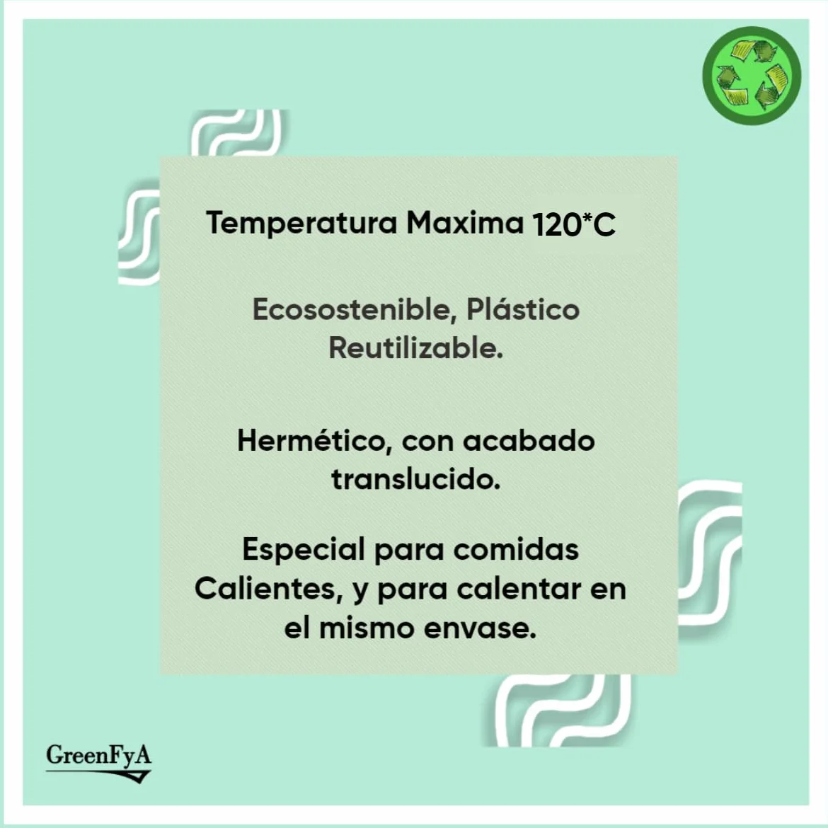 Tuppers Hermeticos de Plástico PP Reutilizables 500ml con Tapa Bisagra para Alimentos Calientes o Fríos