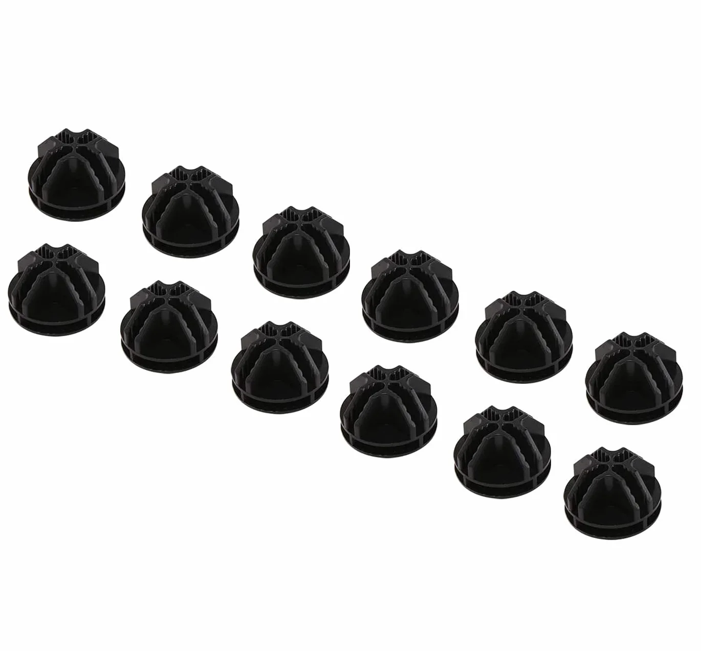 Namvo Conectores de plástico de cubo de alambre 12 cs negro para estantería de almacenamiento
