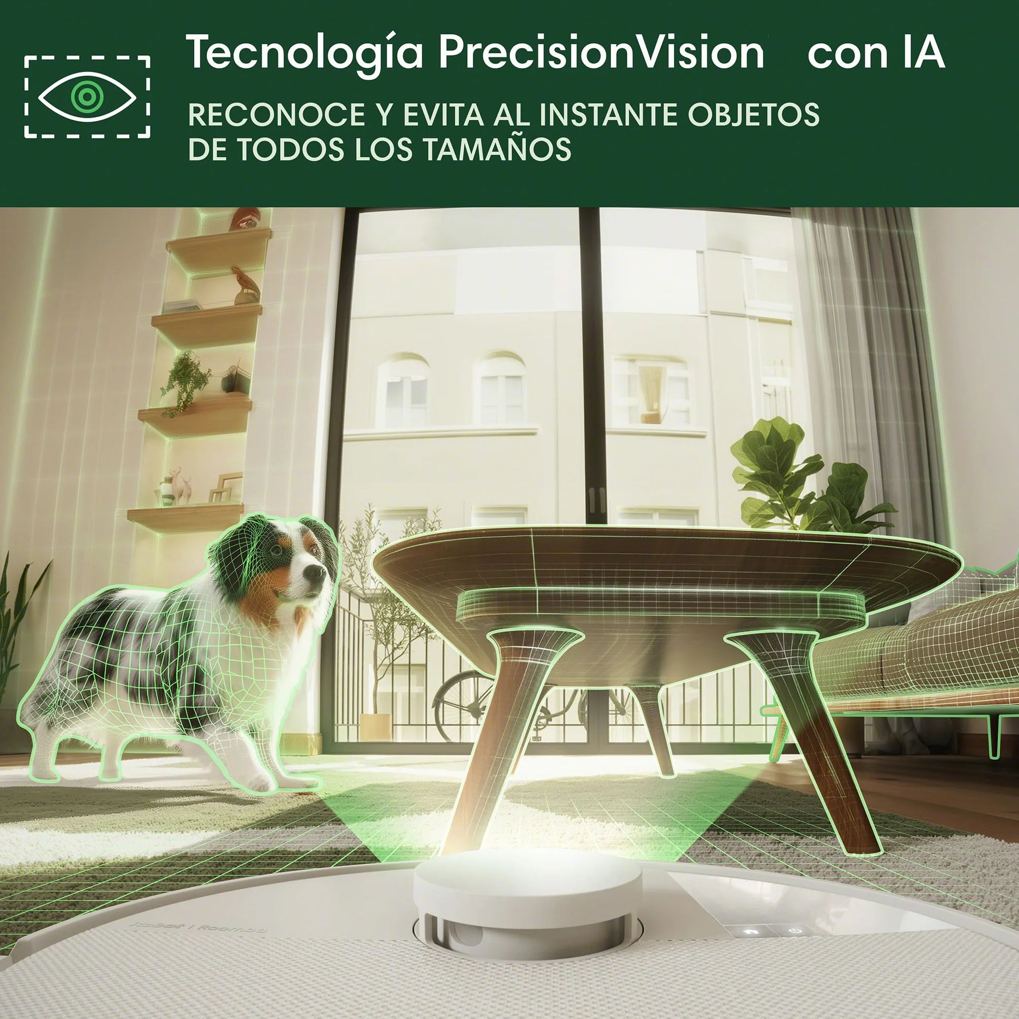 iRobot Roomba Plus 505 Combo con Base AutoWash multifunción y autolimpiable, mopas DualClean con PerfectEdge, PrecisionVision IA, Clearview Pro LiDAR, Secado Aire Caliente mopas, 75 días autovaciado_B