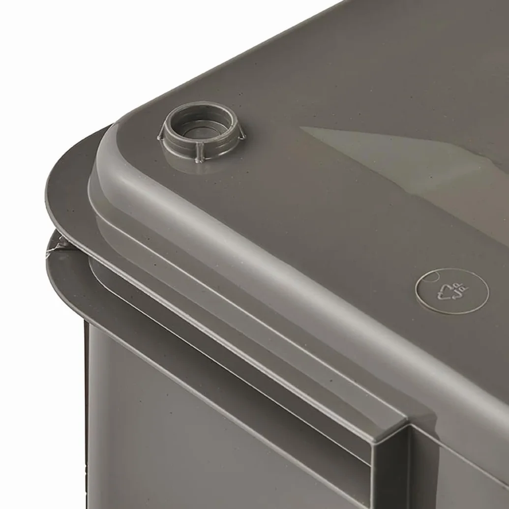 Keeeper Euro-Box XL Contenedor de almacenamiento con asas Procyclen 28 l Eco-Gris