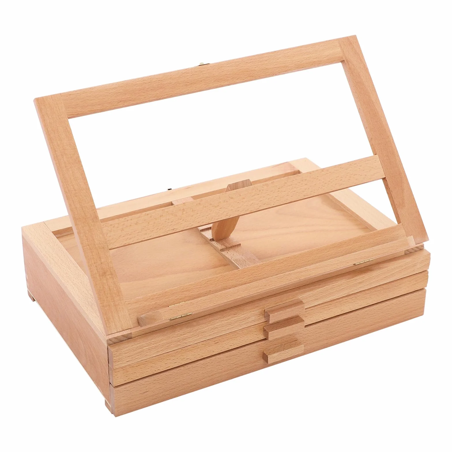 Caballete de mesa ajustable con 3 cajones, caballete portátil de madera de haya, soporte de pintura de alta calidad para artistas, estudiantes, principiantes