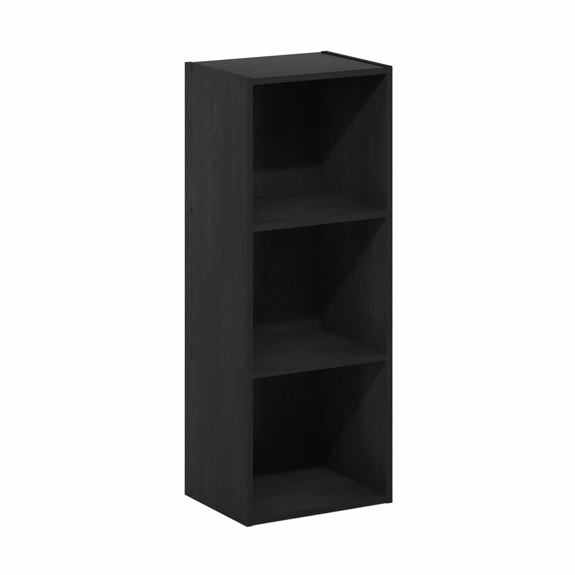 Furinno Pasir Estantería Abierta Librería de 3 Niveles, Madera Negra