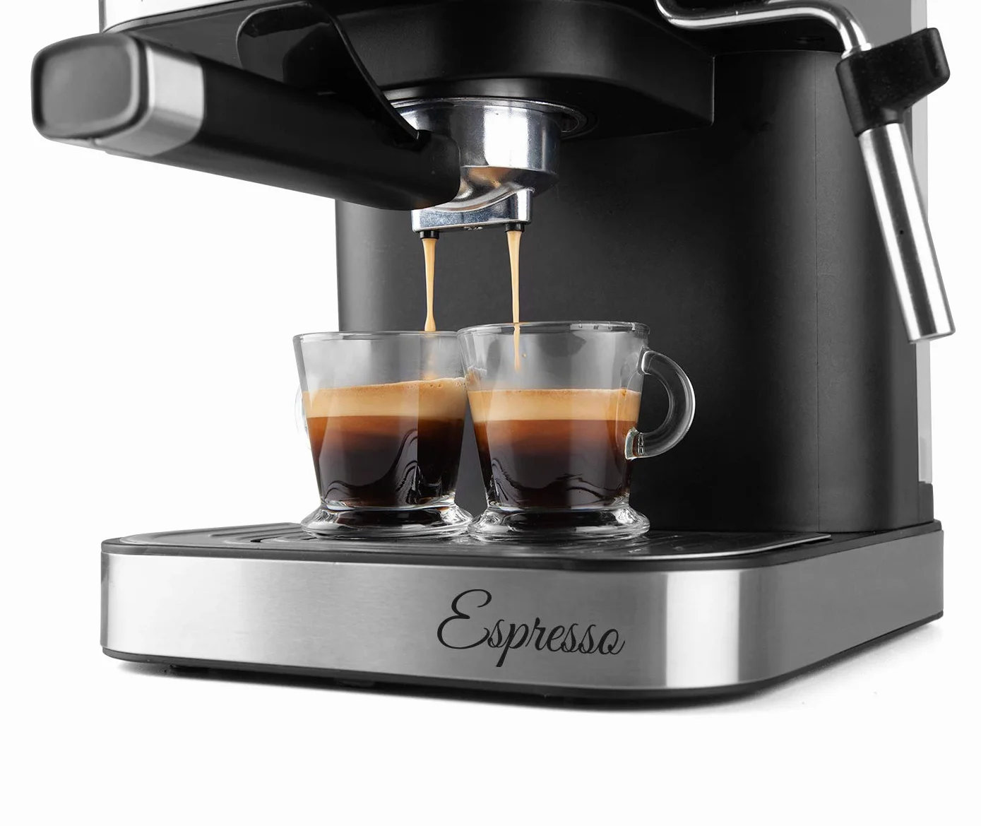 Orbegozo EX 6000, Cafetera express, 1050 W, depósito de agua extraíble 1,5 litros, 20 bar, panel control táctil, modos programados, café molido/monodosis, vaporizador, frontal inox, color plata