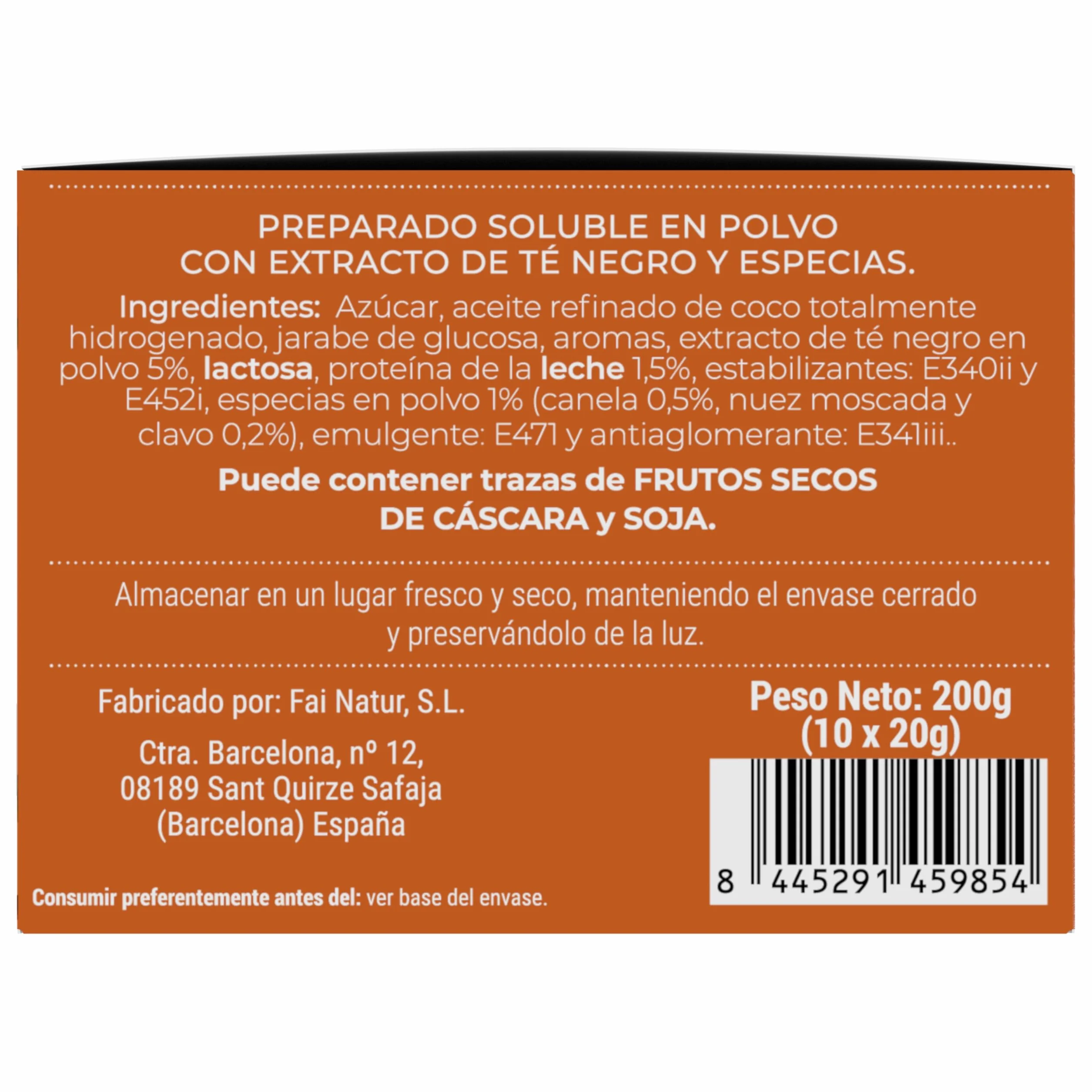 Moment Tea Chai Latte 10 sobres monodosis 20g