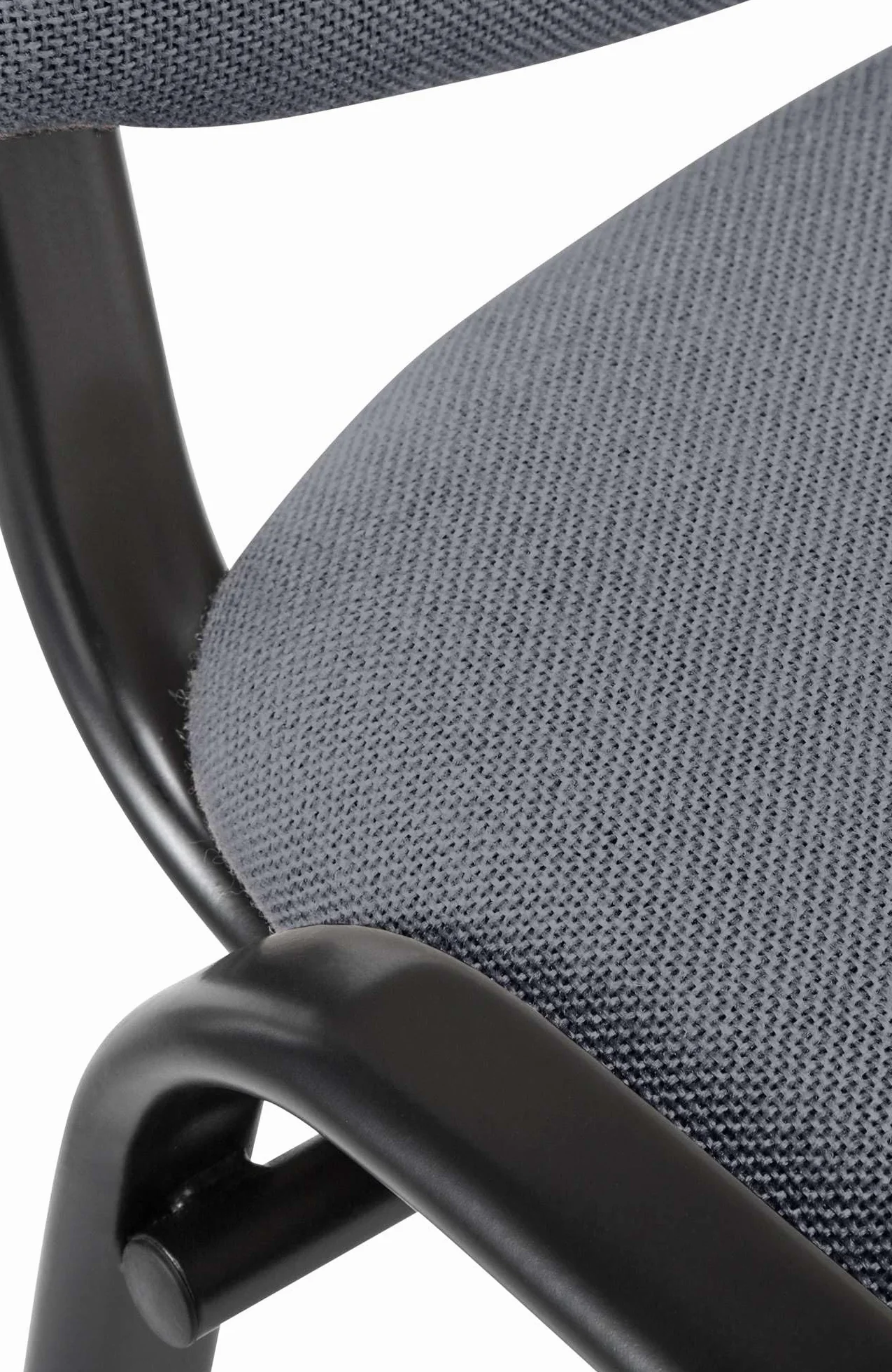 CLP Silla de Visitas Ken en Tela I Silla de Conferencias Apilable I Silla de Reuniones con Capacidad máx. 120 kg I Color:, Color:Gris