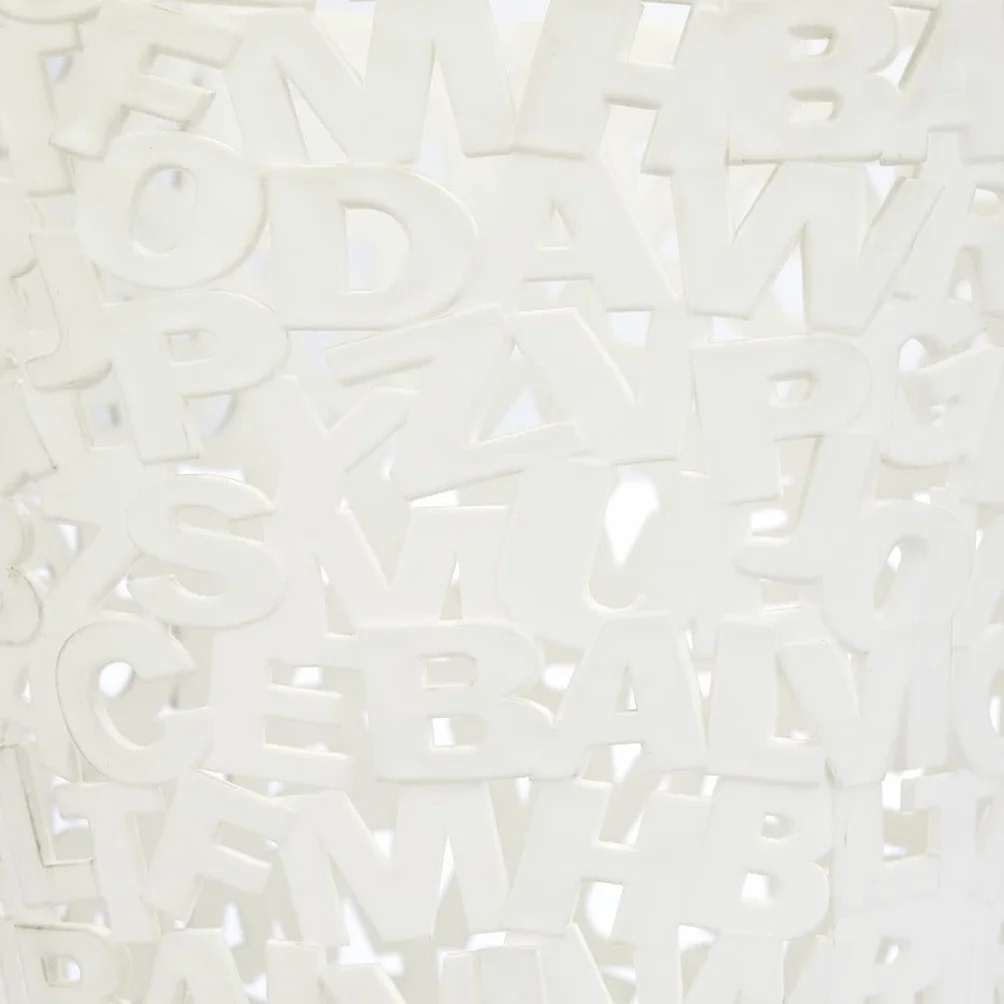 Balvi Papelera Letters Color Blanco Plástico 30cm
