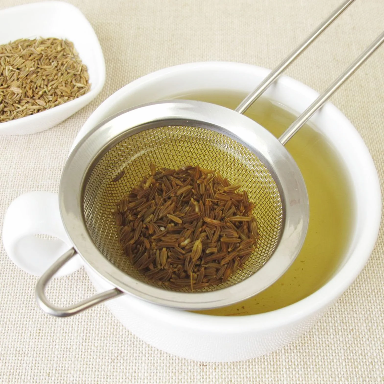 Juego de 2 coladores de acero inoxidable 8 cm colador de té con ganchos