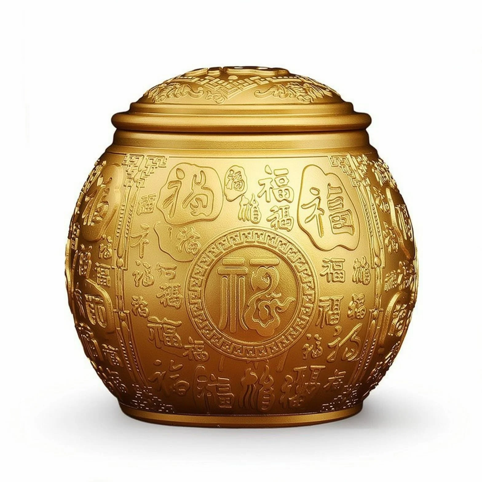 Tarro Metal con Tapa Dorado Recipiente Gofrado Recipiente para Aficionados Al Té, Coleccionistas, Recibidor, Escritorio