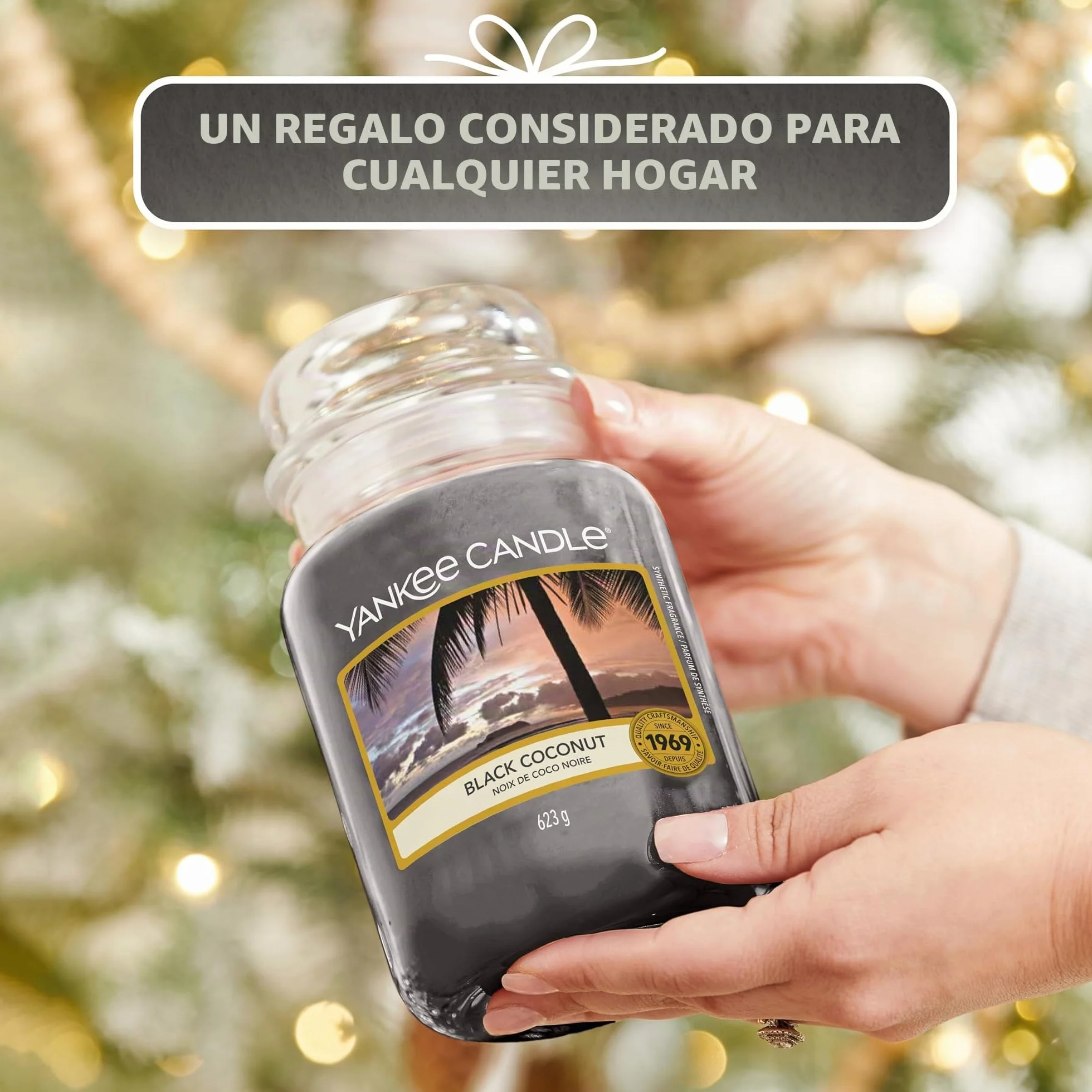Yankee Candle Black Coconut vela tarro grande larga duración hasta 150 h regalo mujer