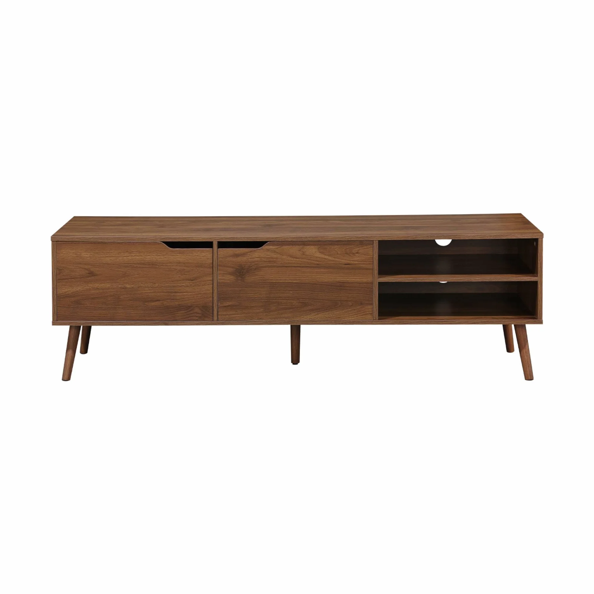 Alice's Home sweeek - Mueble TV, decoración Madera Nogal, 2 Puertas, 1 Estante, 160cm