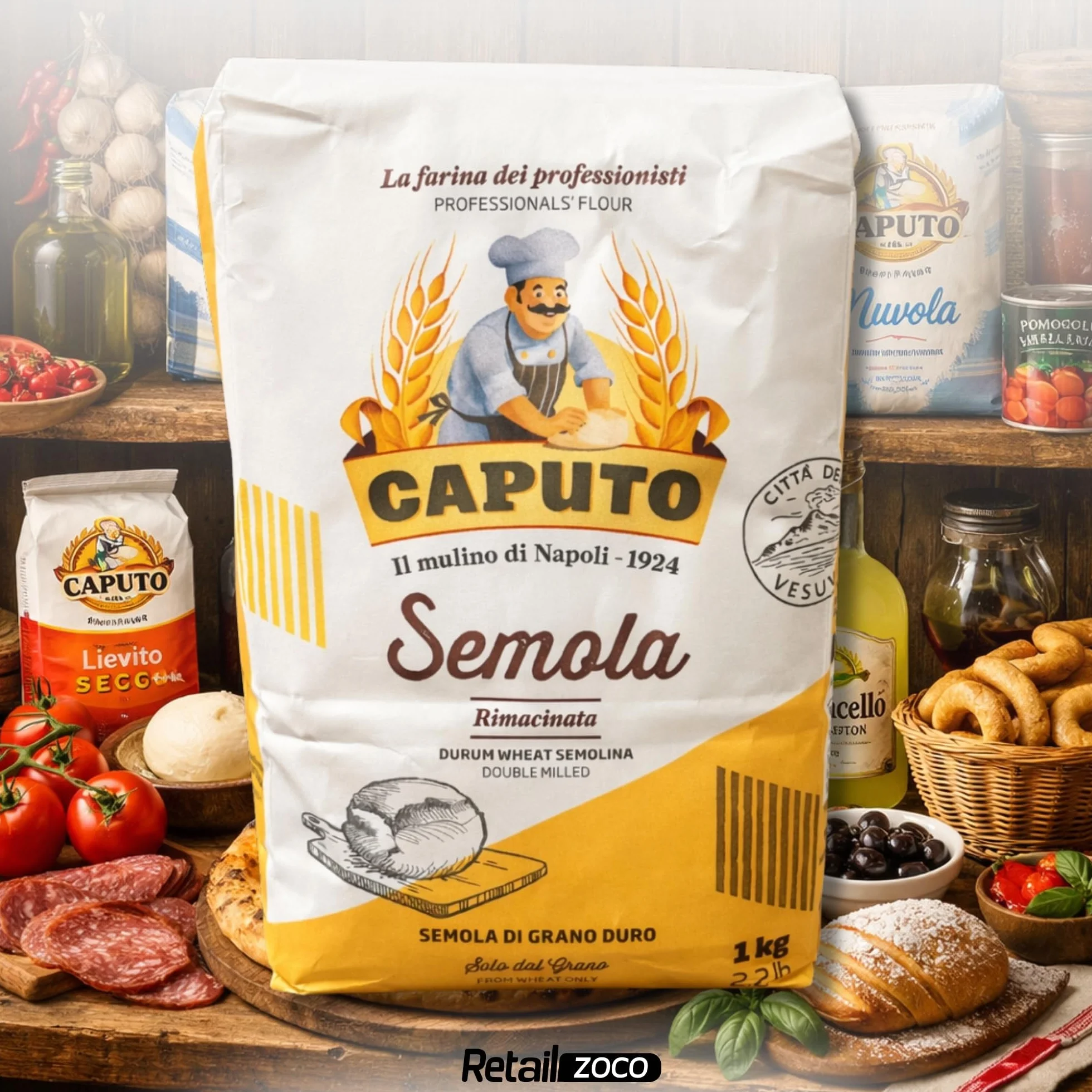 Semola Caputo Di Grano Duro Rimacinata 1 kg 3 sztuk Harina Italiana do Pasty