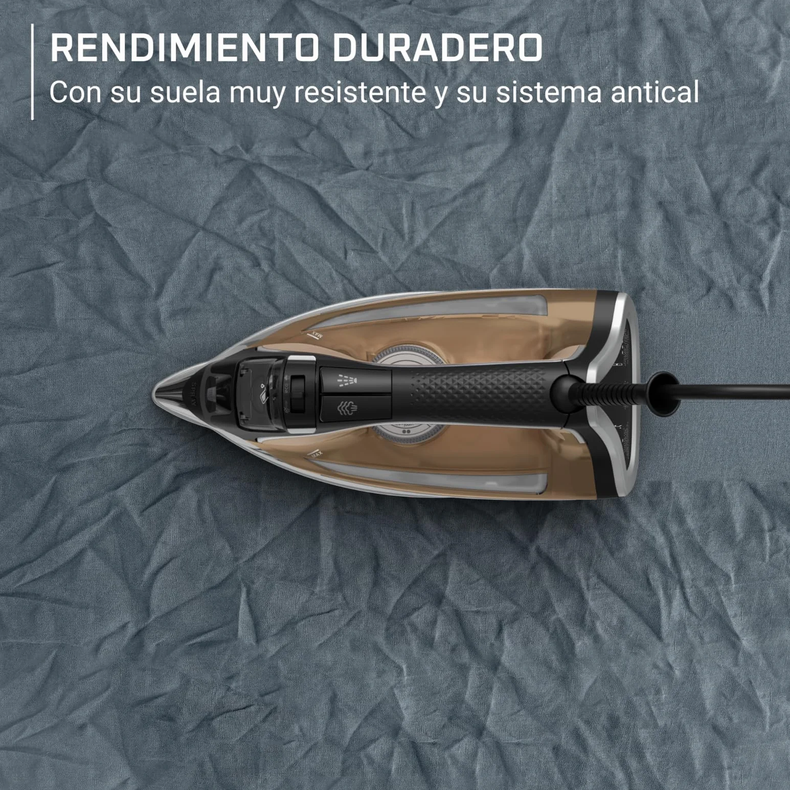 Rowenta Pro Master DW8203D1 – Plancha de Vapor 2800W, Golpe 200 g/min, Vapor Continuo 45 g/min, Suela Microsteam 400 HD, Depósito 310 ml, Antical, Antigoteo, Función Eco y Vapor Vertical