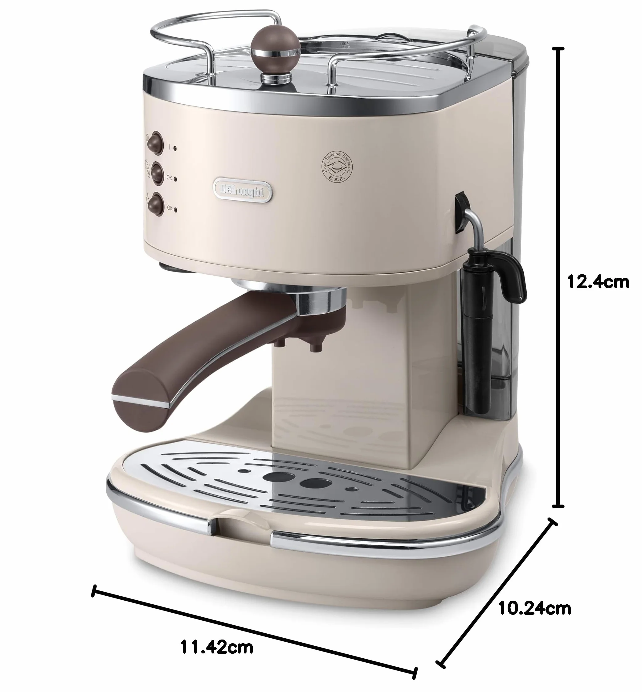 De'Longhi ECOV 311.BG Cafetera Automática, 1100 W, 1.4 L, 15 Bares, 2 Tazas, Acero Inoxidable, Beige