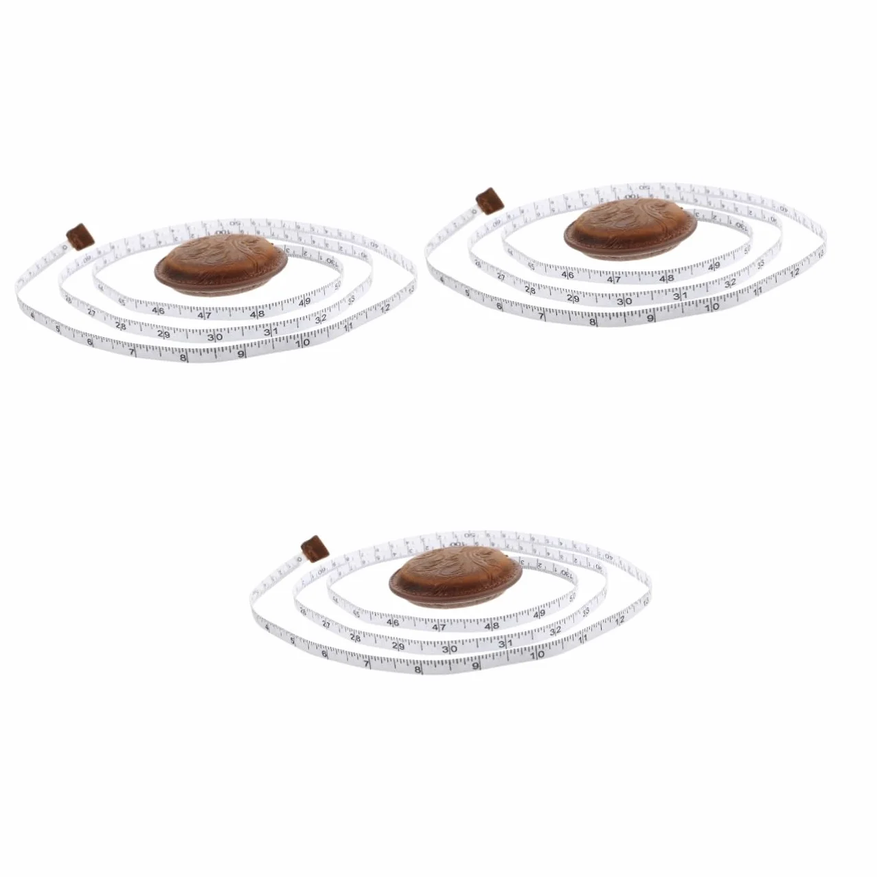 3piezas Cinta Métrica Retráctil De Vintage Para Costura Herramienta De Medición Flexible y Portátil Para Cintura y Cuerpo
