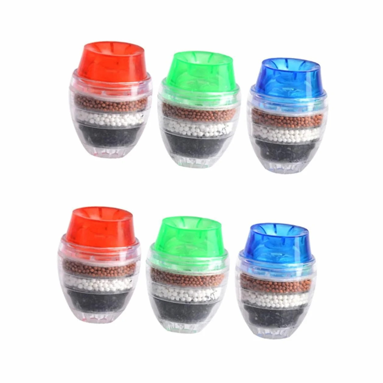 DOITOOL 6 Piezas limpiador de agua filtros de montaje en grifo filtro de agua de carbón activado escurridor platos colador filtro de agua del grifo purificador de agua filtrar
