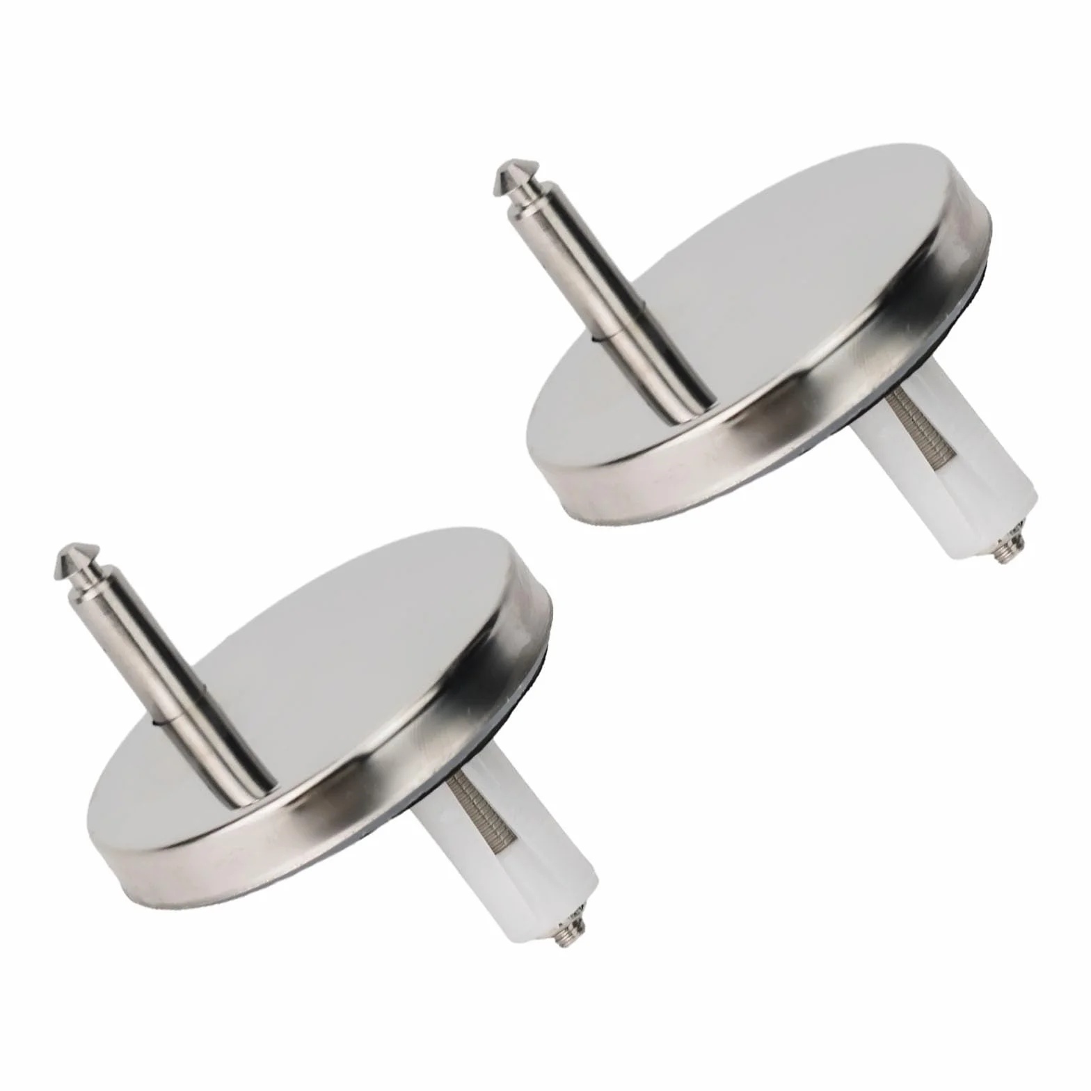 Honseadek Bisagras de asiento de inodoro de liberación rápida, piezas de repuesto de metal de acero inoxidable, pernos de bisagra de tapa, accesorios de fijación de asiento de inodoro (65 mm)
