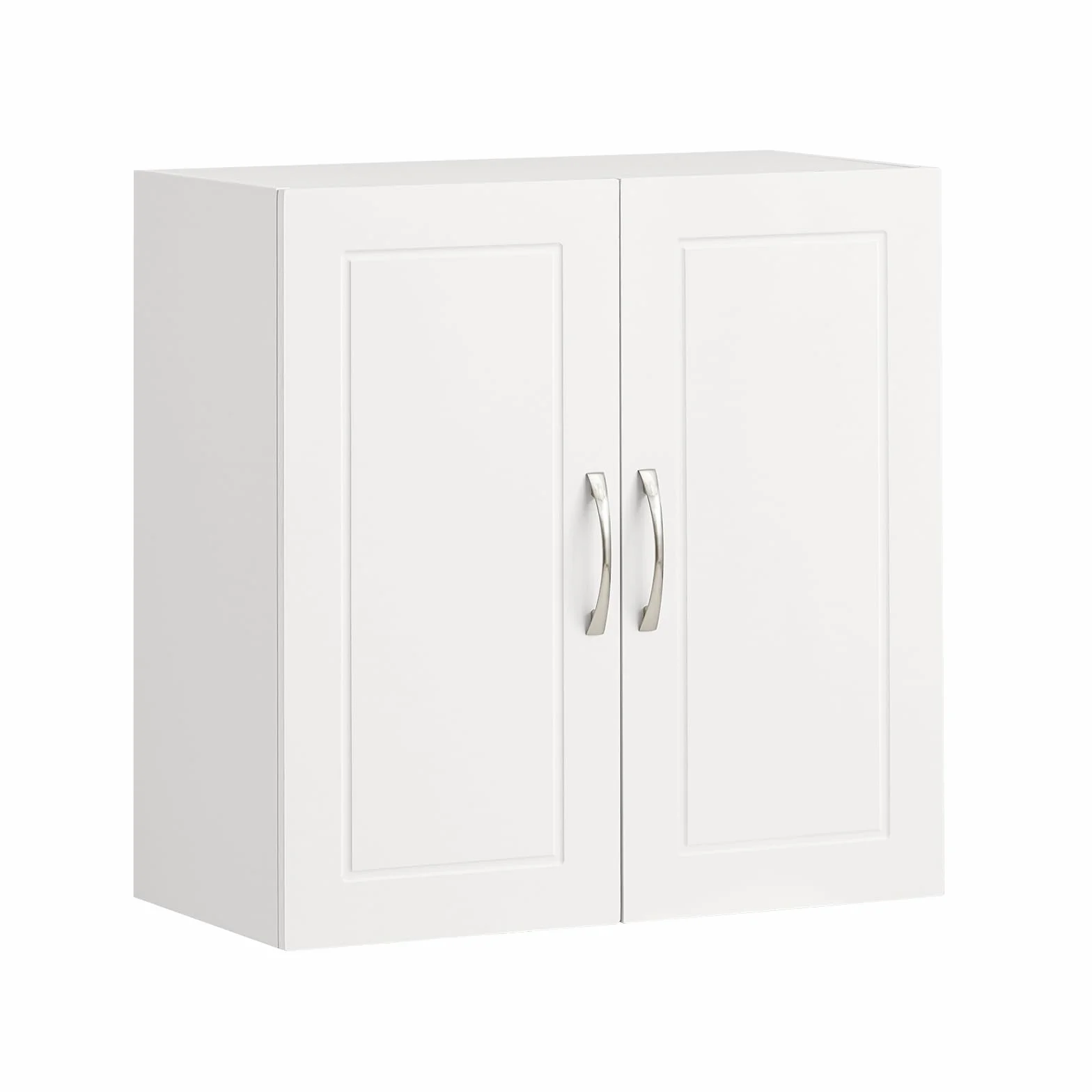 SoBuy Armario de Baño para Colgar 60x30x60 cm Blanco Impermeable con Estantes Ajustables
