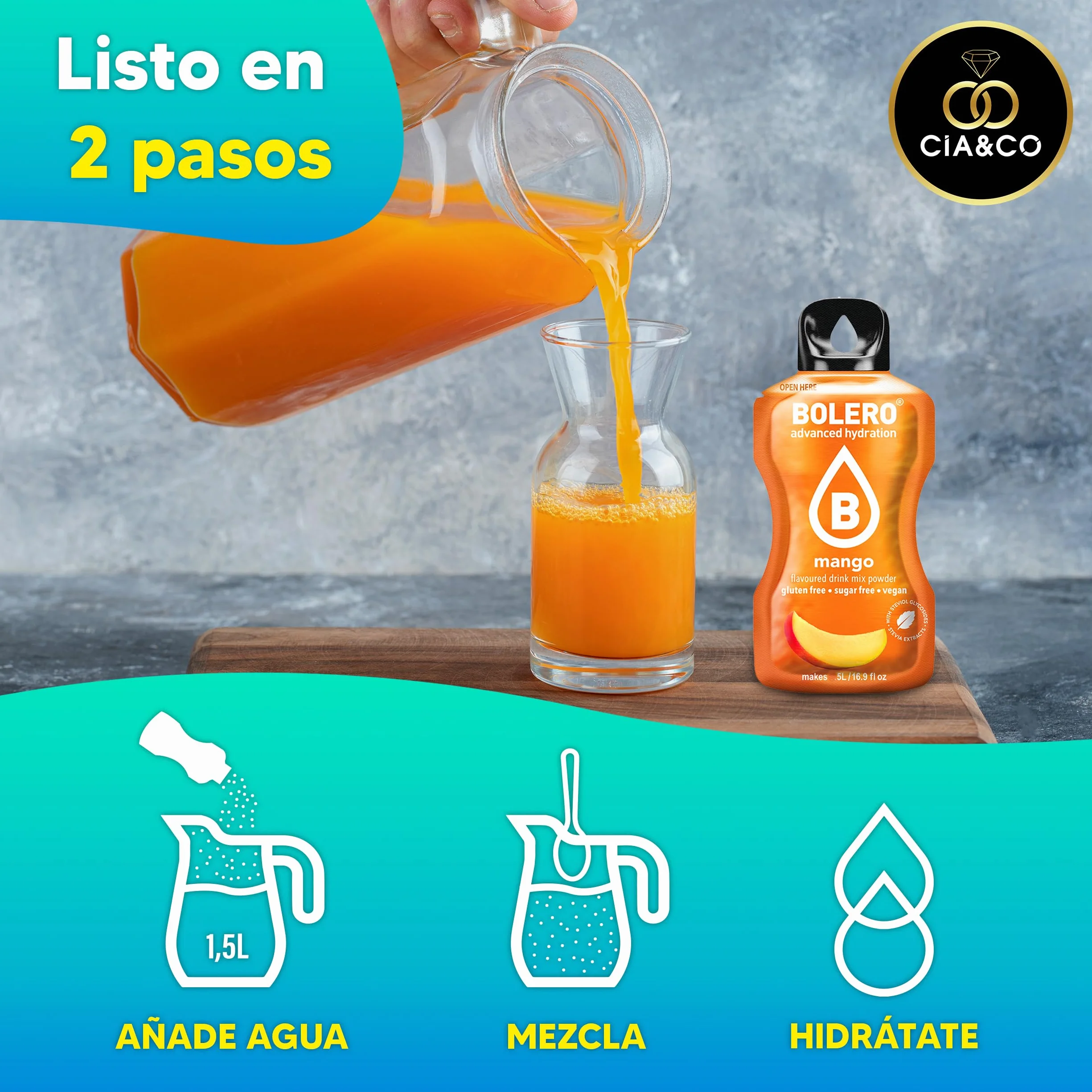 Bolero MULTIVITAMINAS Hidratante Sin Azucar 24x9 grs + 30 Pepitas Saludables