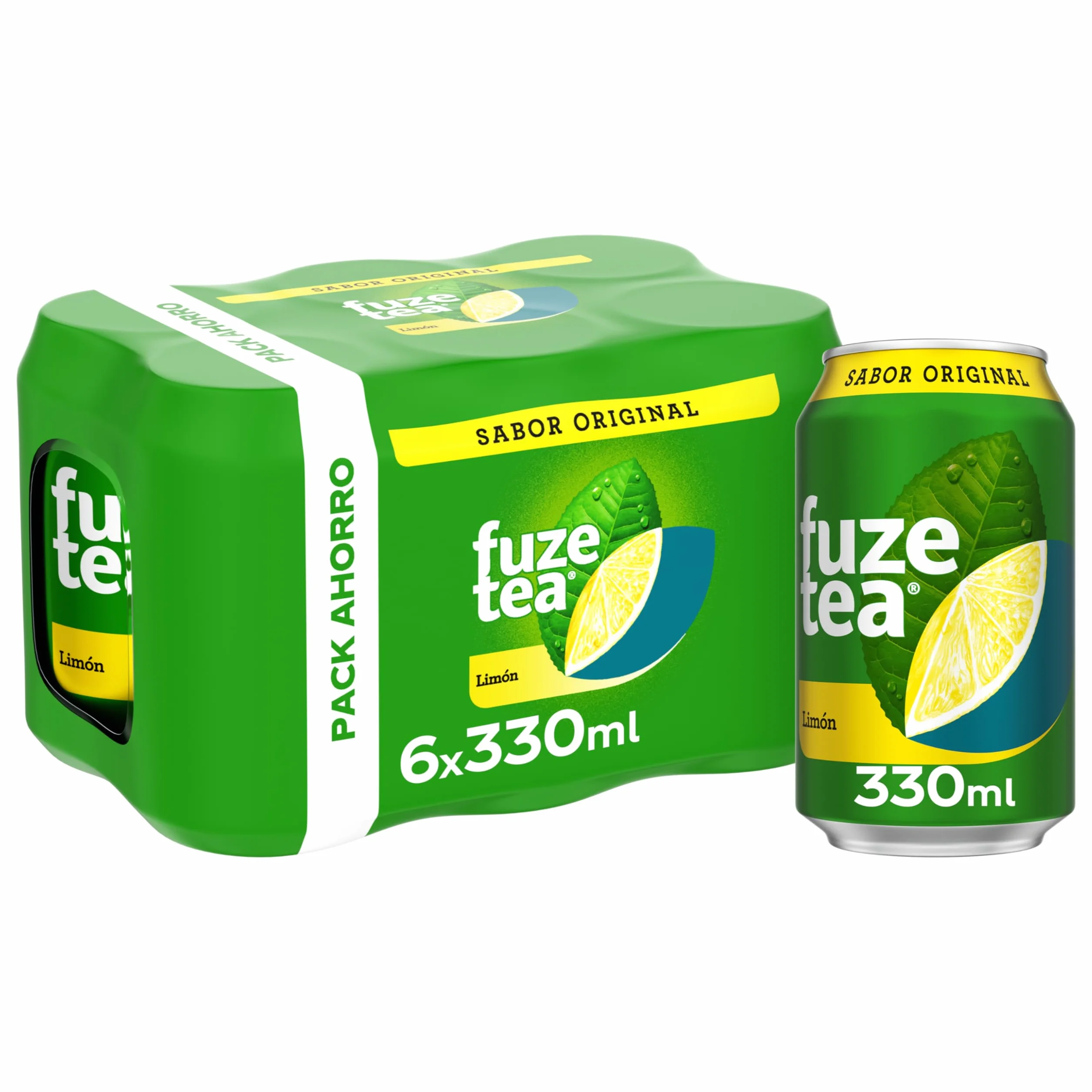 Fuze Tea Sabor Original Refresco Té helado Limón Latas 330 ml Pack 6