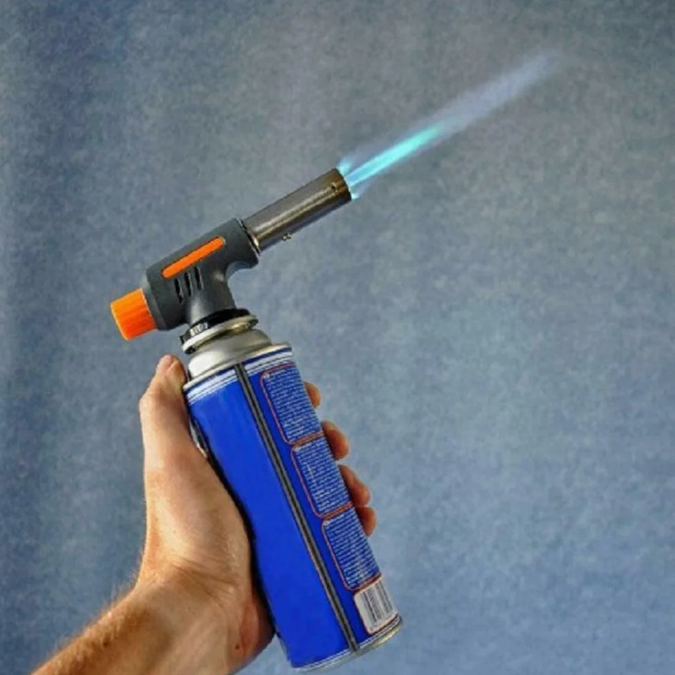 Pack Soplete + Cartucho Gas QBAK (227 g) Antorcha Ajustable de Gas con Adaptador y Encendedor - Ø 22 mm. Recarga de gas. Soplete.