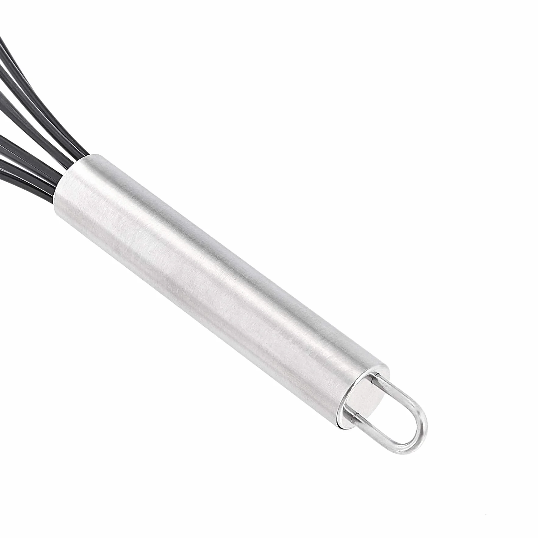 Amazon Basics Batidores de Acero Inoxidable 20.3 25.4 30.5 cm Negro