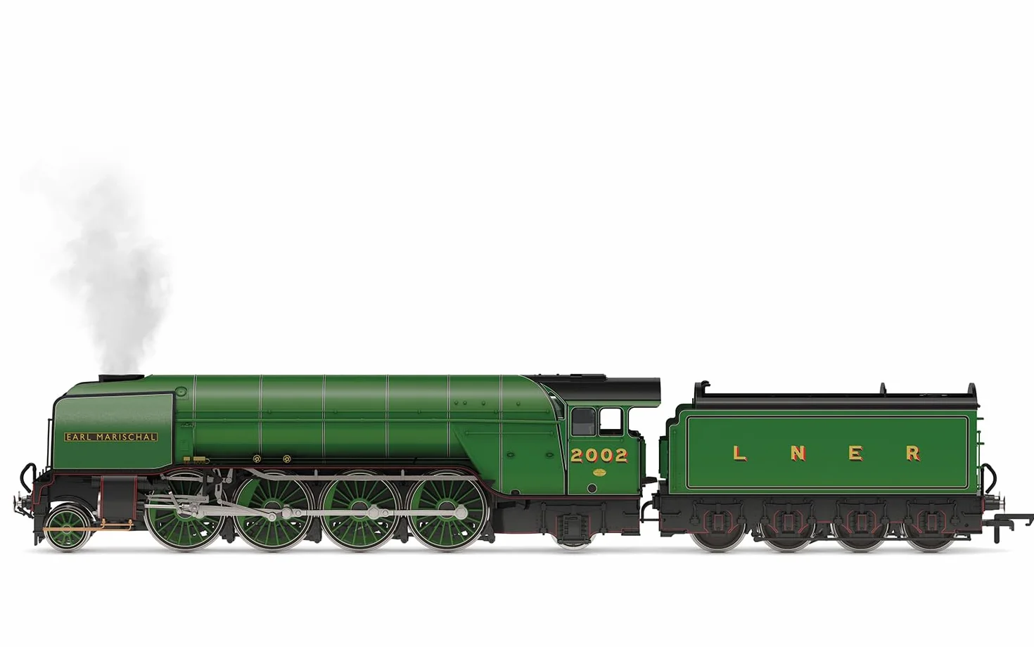 Hornby R30350SS LNER P2 Clase 2-8-2 No2002 Earl Marischal con generador de Vapor y deflectores de Humo adicionales, Locomotoras de Vapor Era 3
