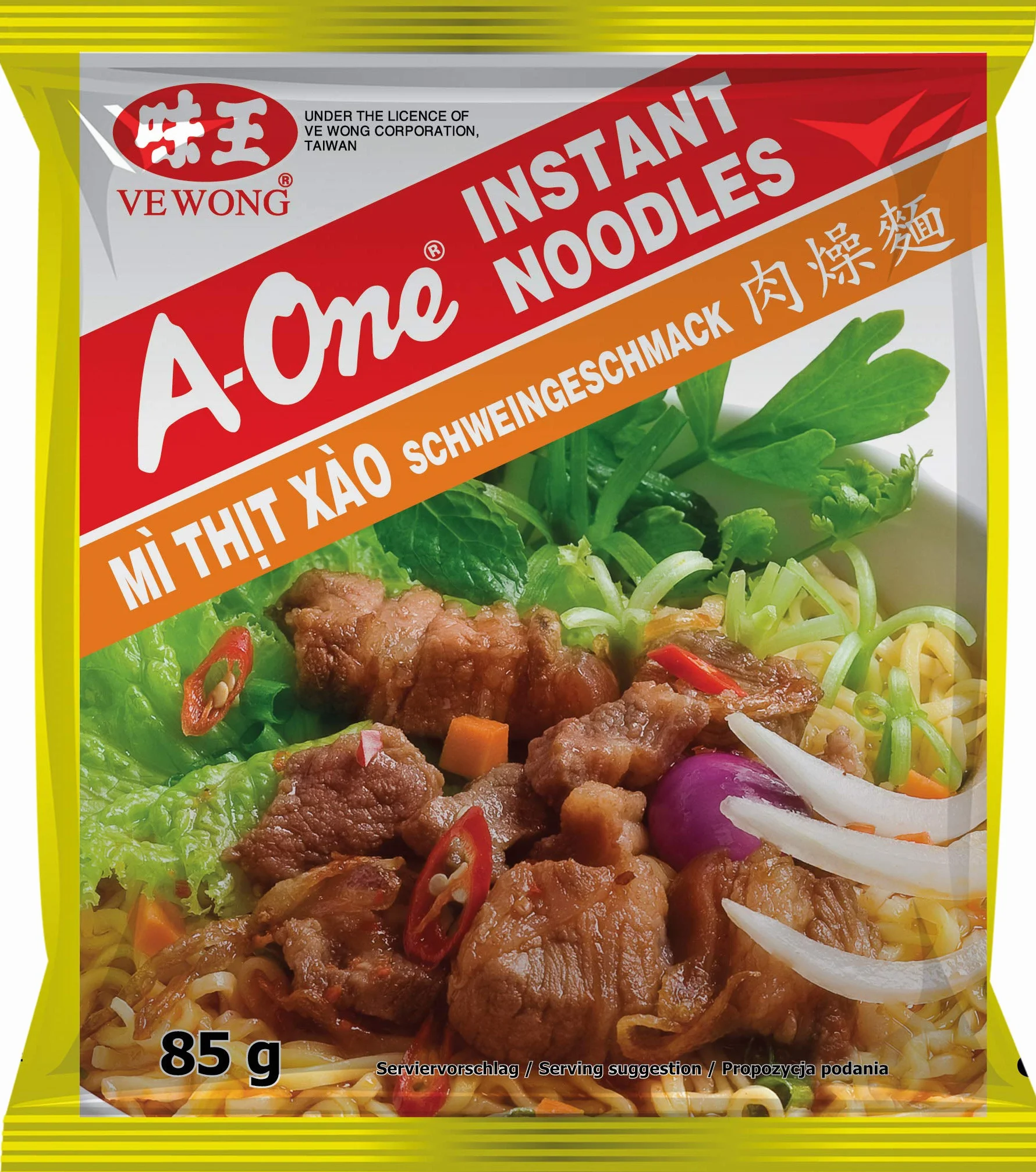A-ONE Fideos Instantáneos Sabor Carne de Cerdo 85 gr