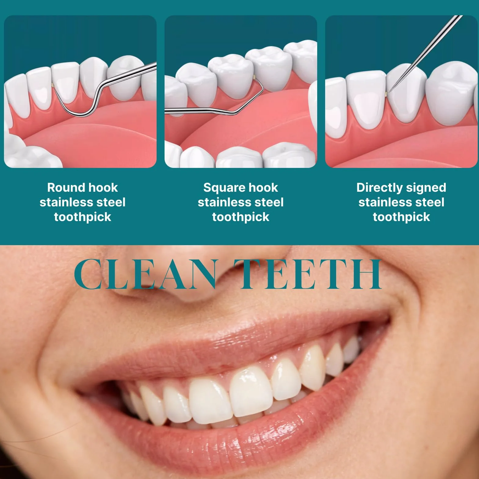 8 pcs Palillos de Dientes de Titanio Reutilizables con Estuche Portátil, palillos metálicos para limpieza dental, camping, picnic y viaje, set multifuncional resistente y fácil de limpiar